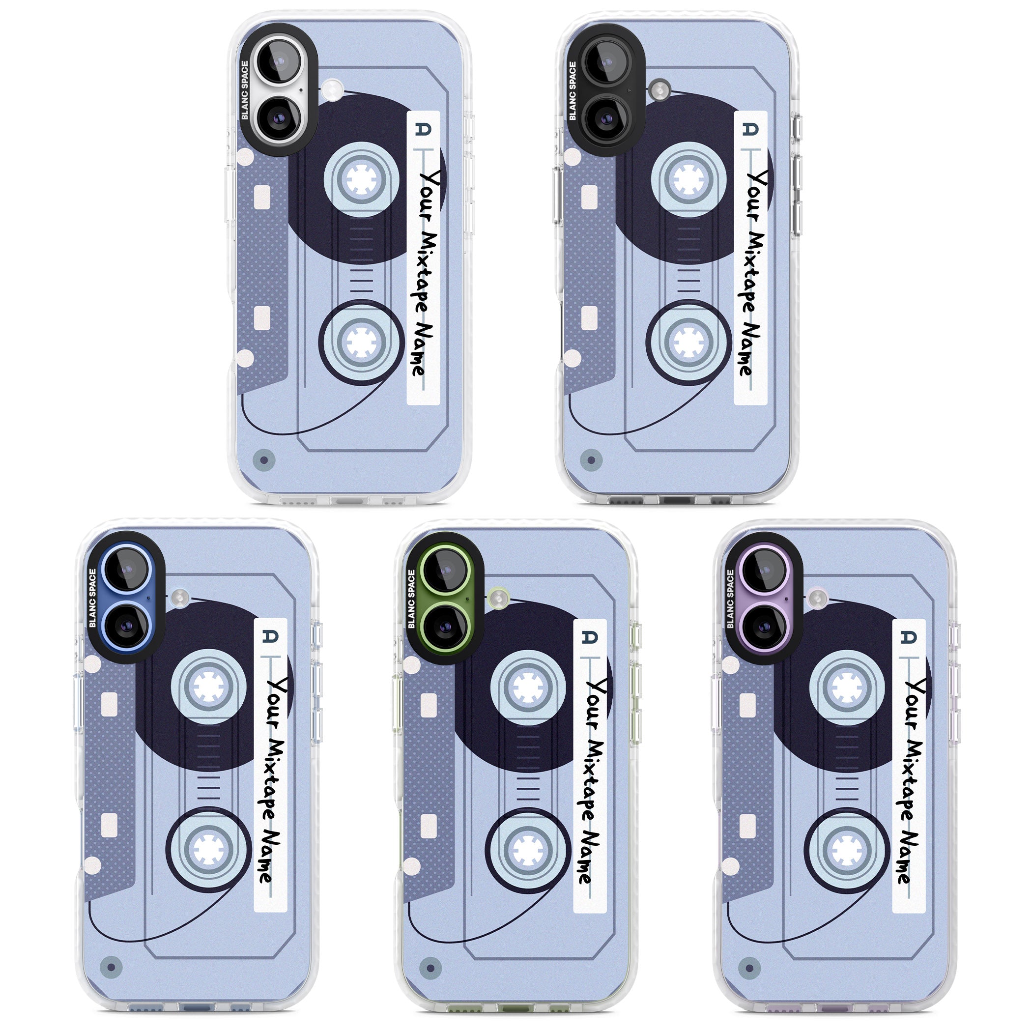 Personalised Retro Mixtape Industrial iPhone 17 Impact Clear Phone Case APT Impact Protection