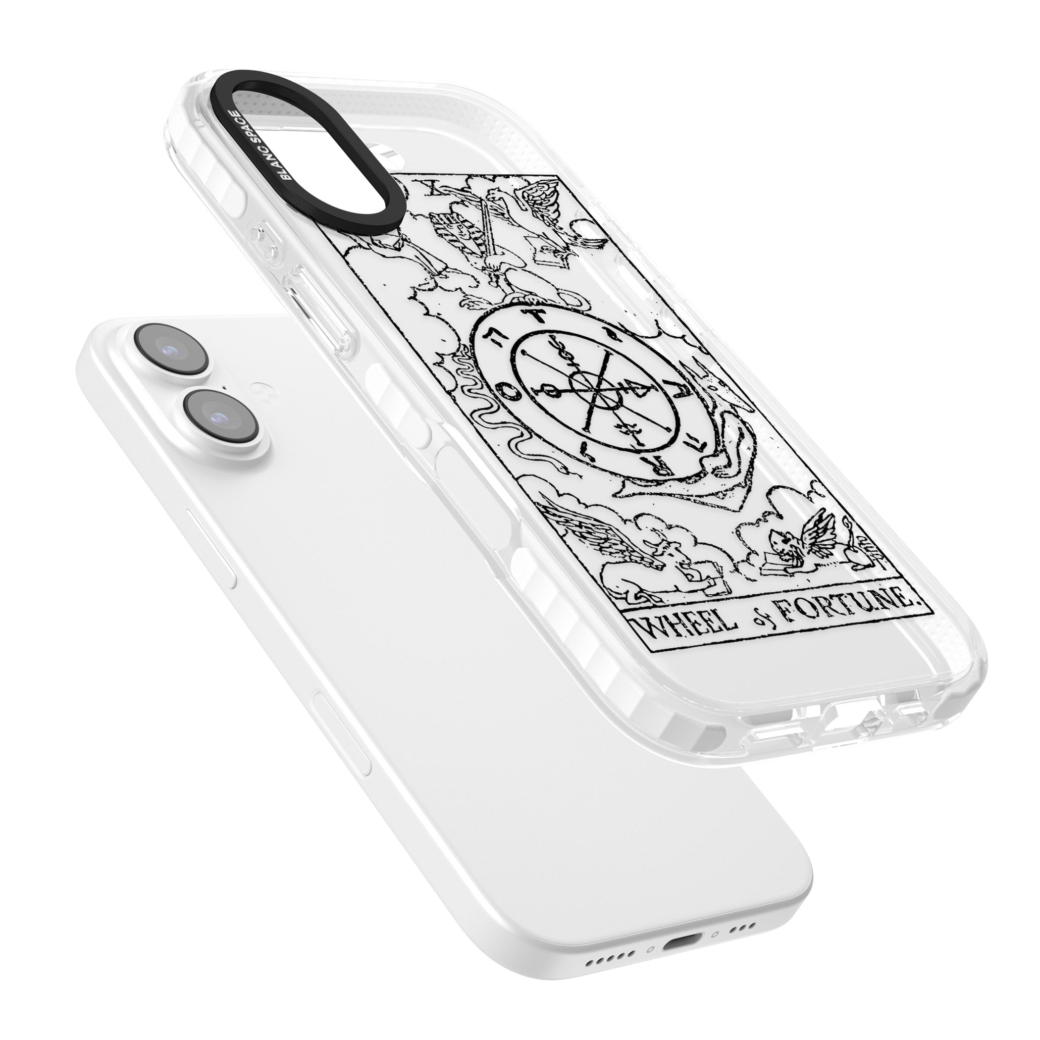 Personalised Wheel Of Fortune Tarot Transparent iPhone 17 Impact Clear Phone Case Colours