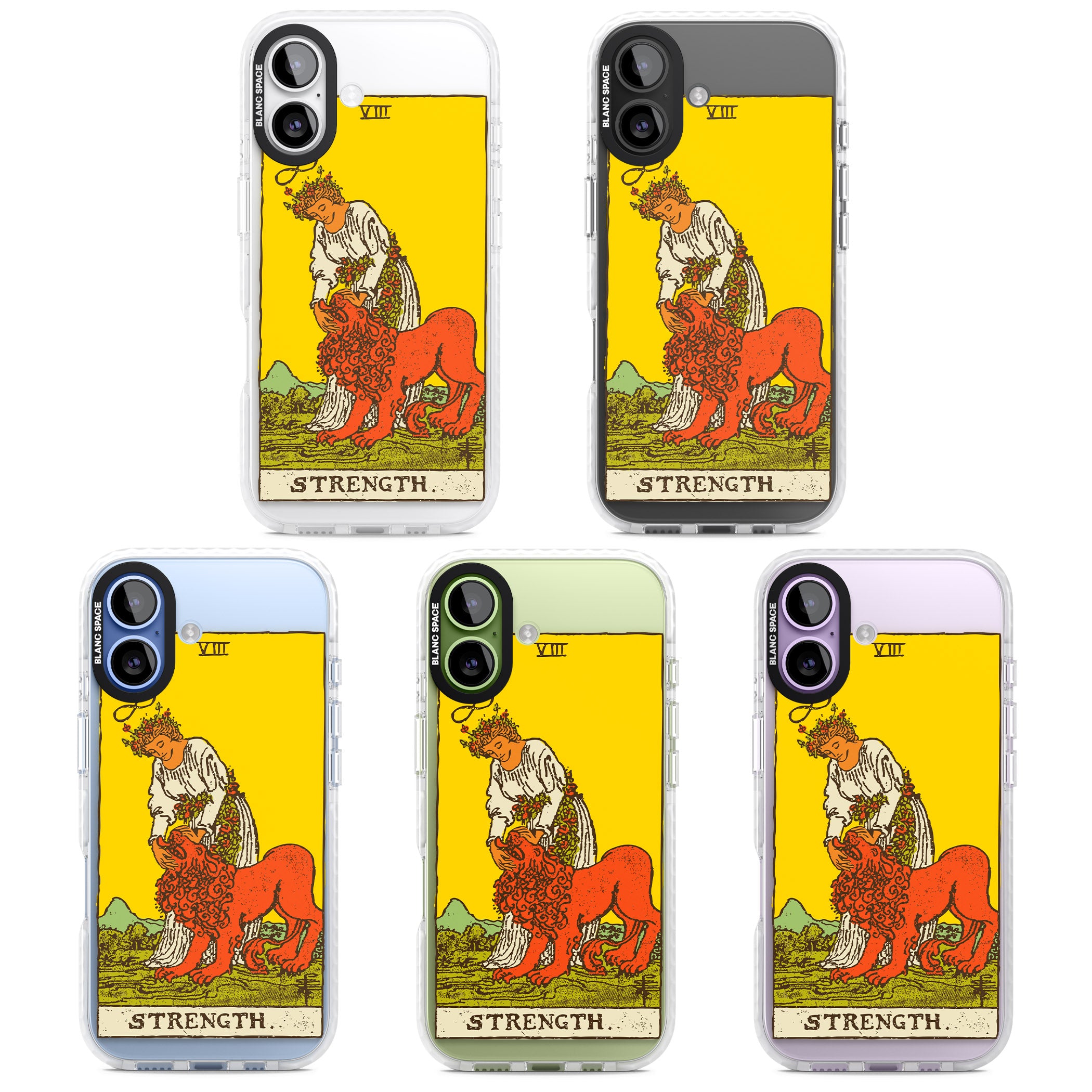 Personalised Strength Tarot Card (Color) iPhone 17 Impact Clear Phone Case APT Impact Protection