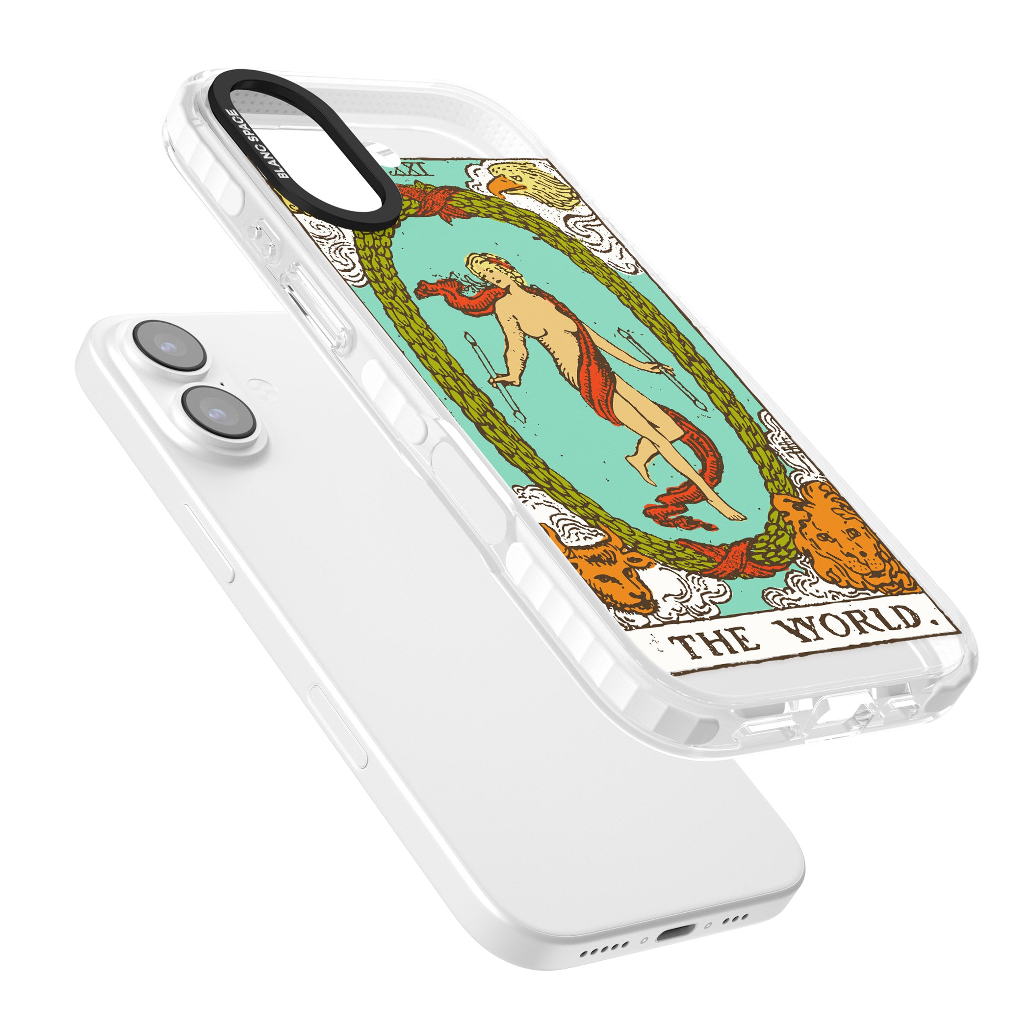 Personalised The World Tarot Card (Color) iPhone 17 Impact Clear Phone Case Colours