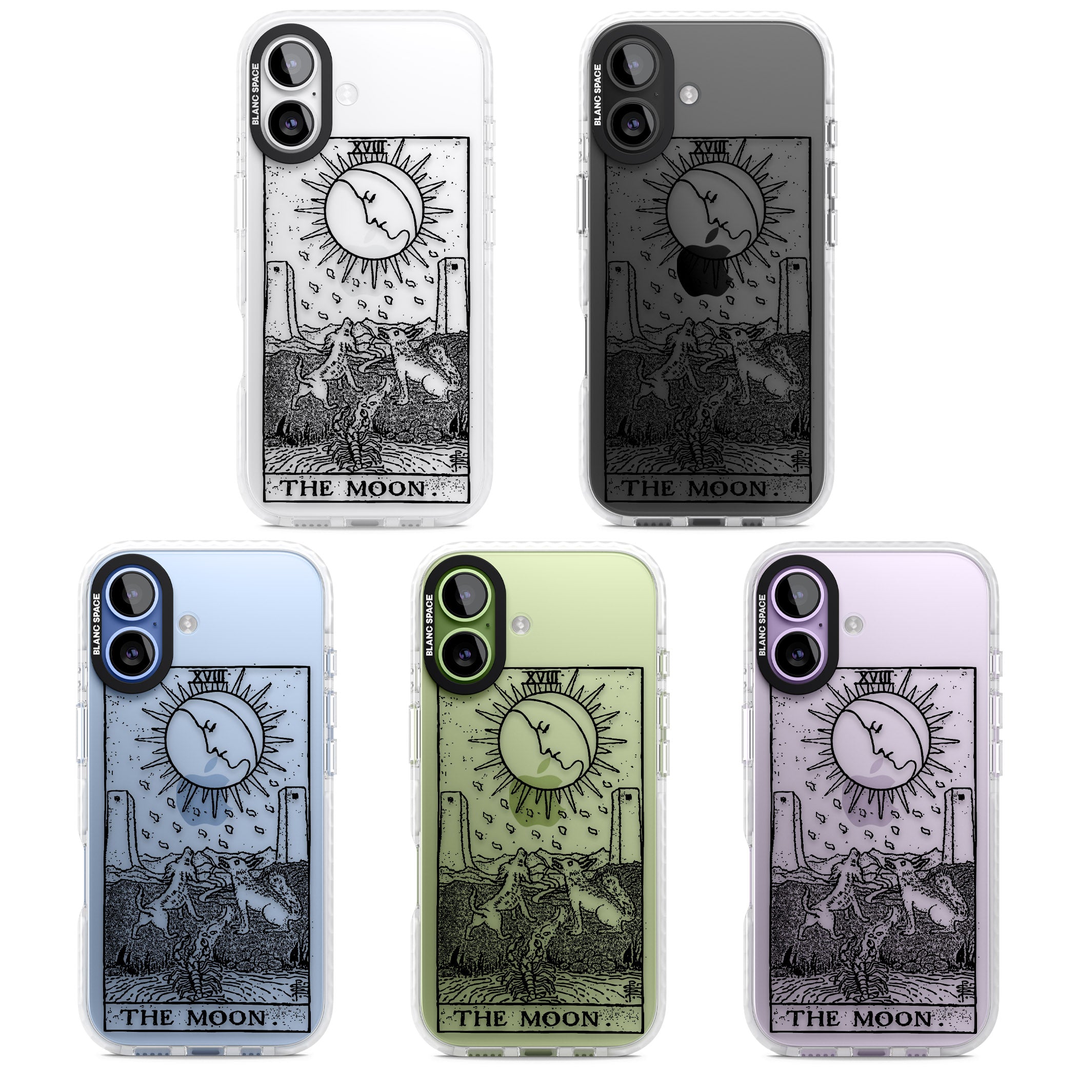Personalised The Moon Tarot Card (Clear) iPhone 17 Impact Clear Phone Case APT Impact Protection