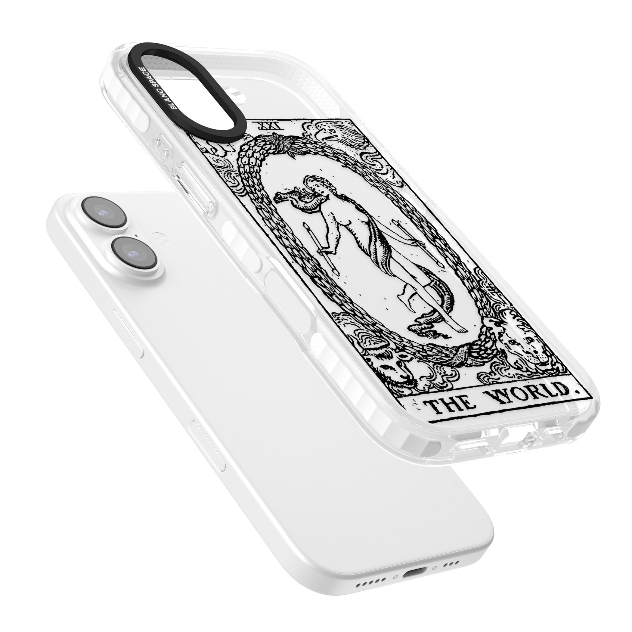 Personalised The World Tarot Card (Clear) iPhone 17 Impact Clear Phone Case Colours