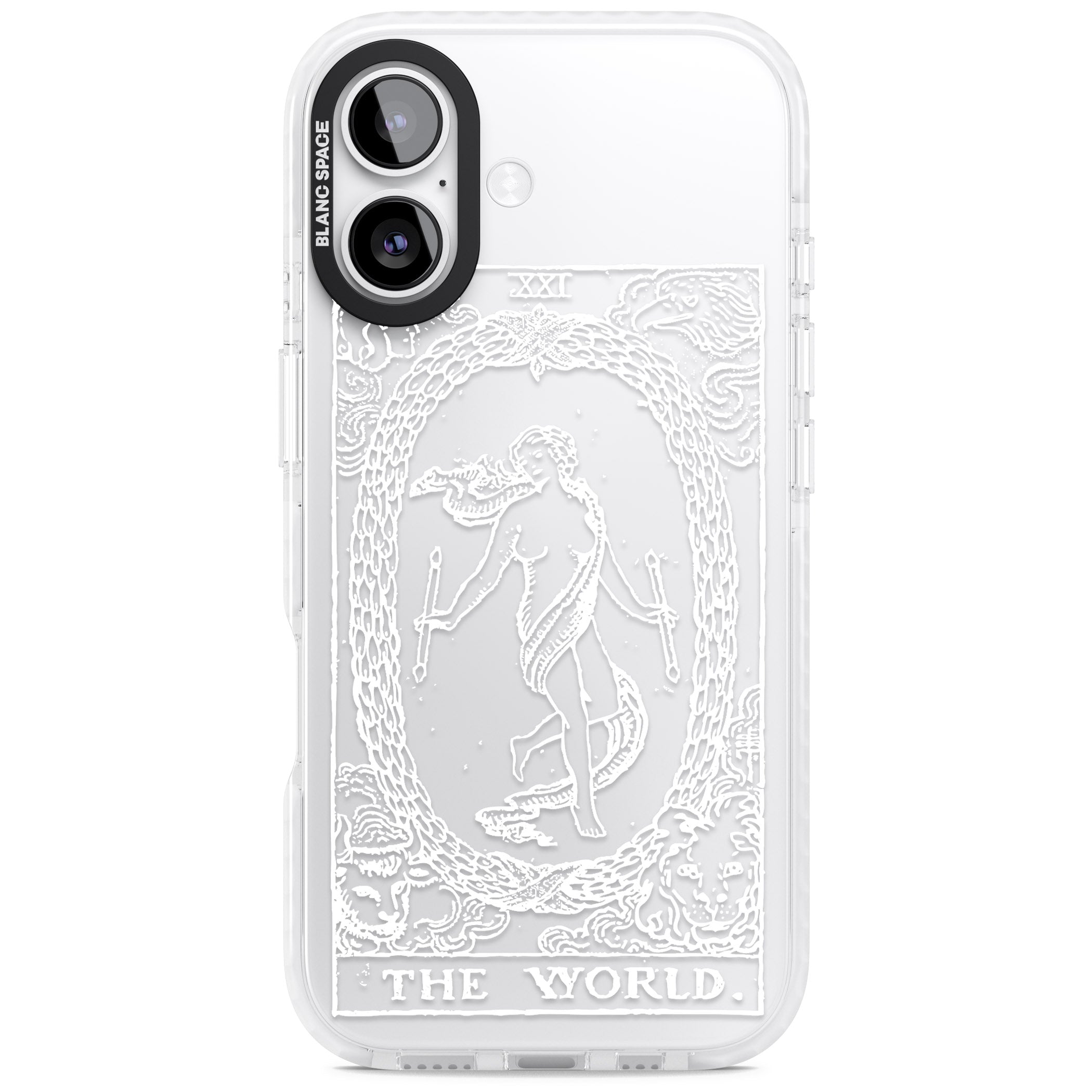 Personalised The World Tarot Card (White) iPhone 17 Impact Clear Phone Case