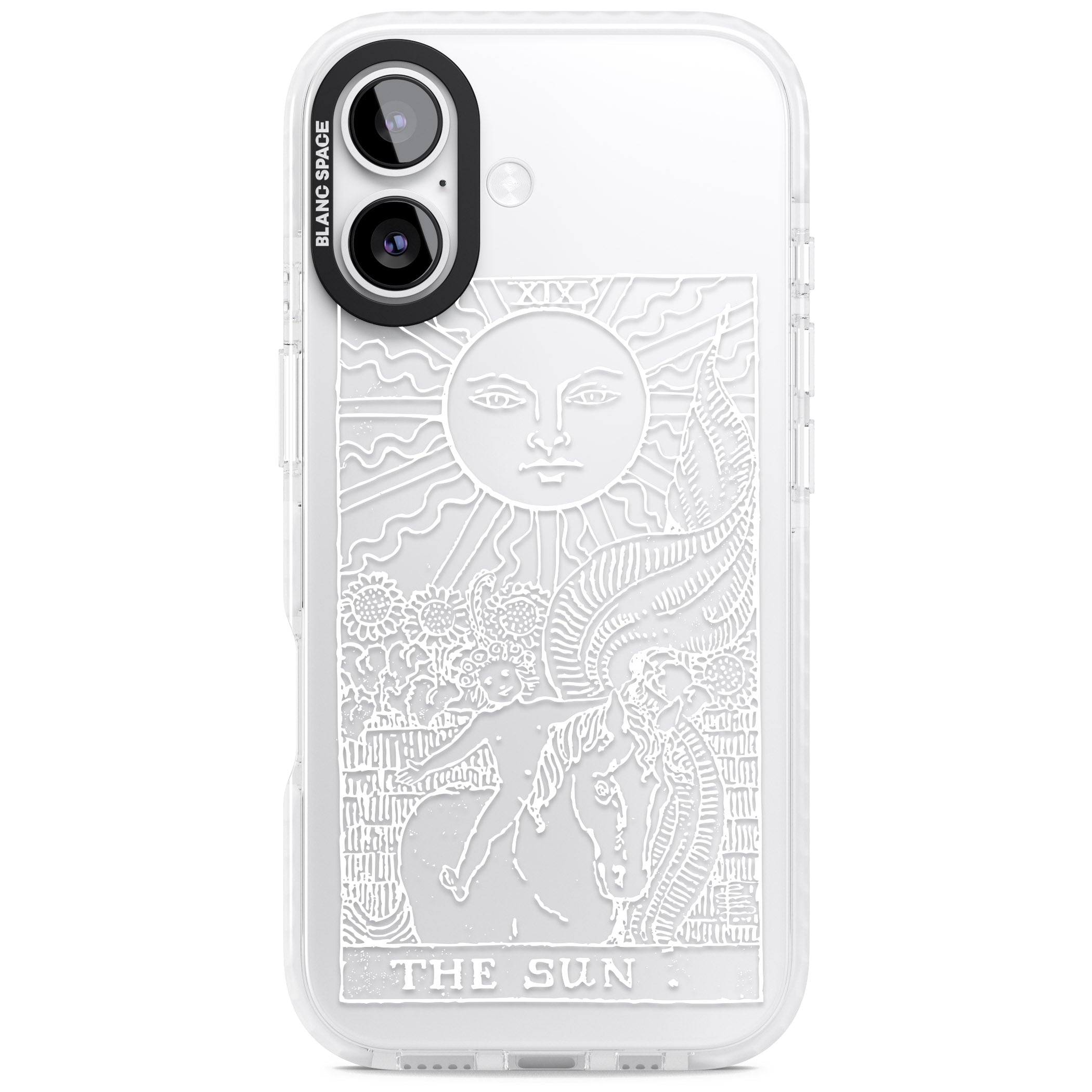 Personalised The Sun Tarot Card (White) iPhone 17 Impact Clear Phone Case