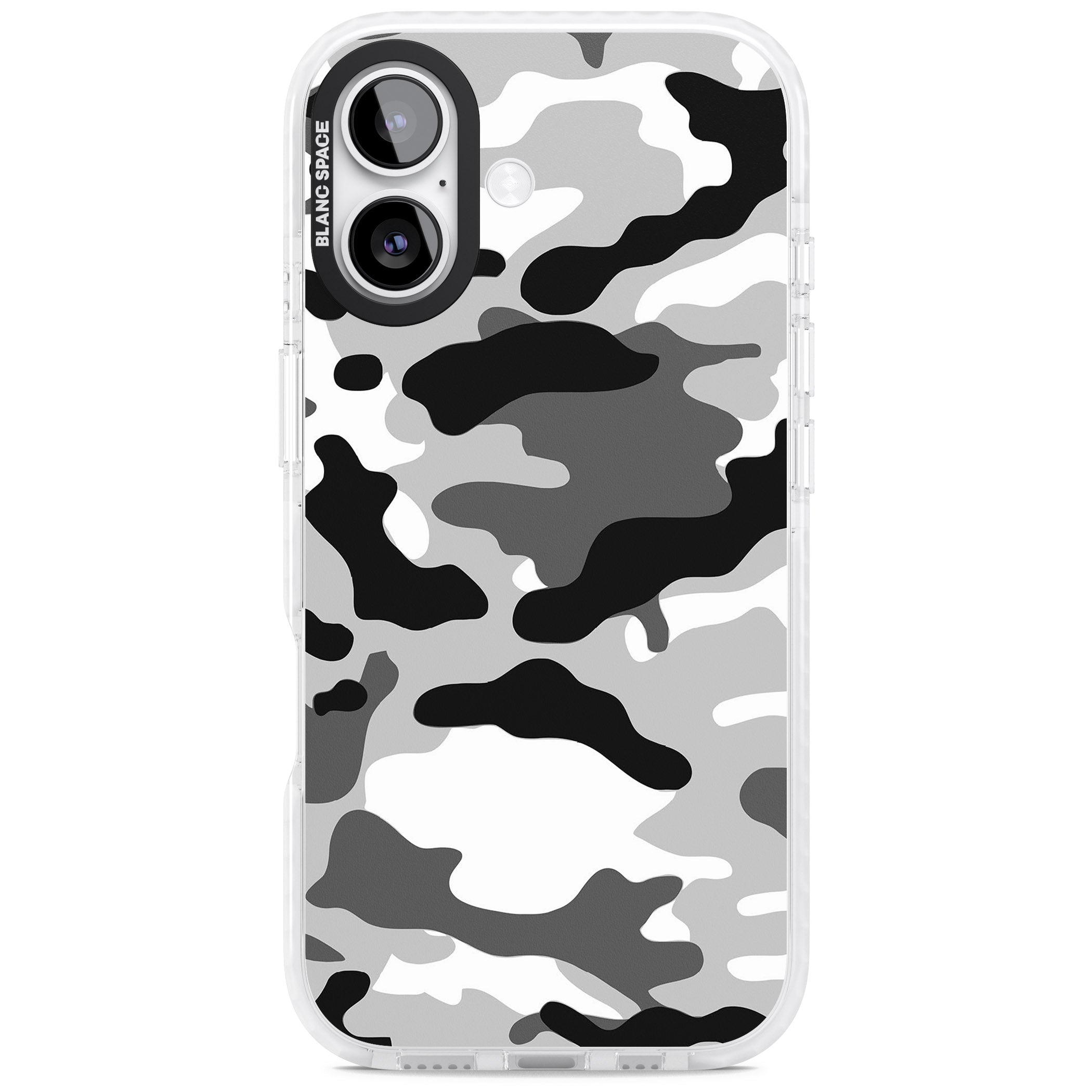 Grey Black Urban Camo iPhone 17 Impact Clear Phone Case
