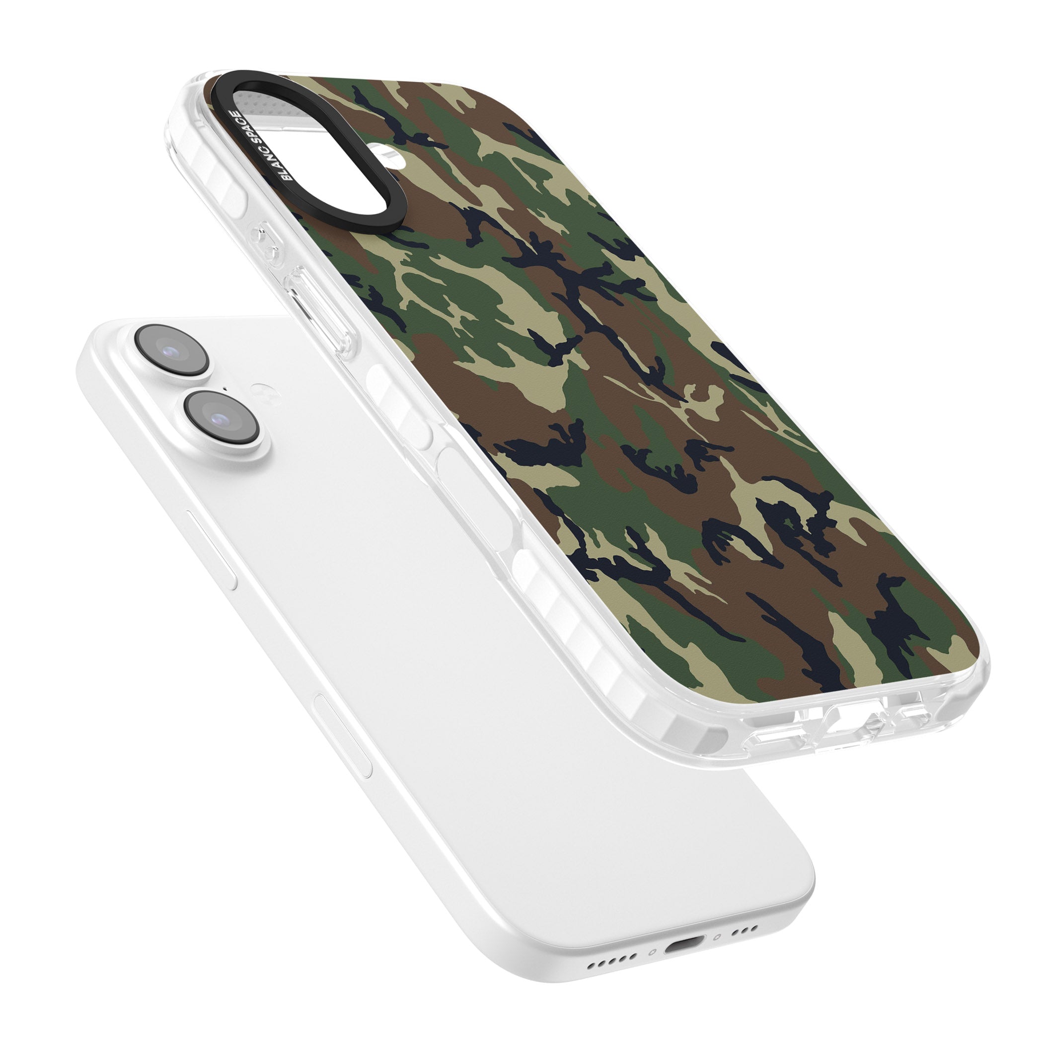 Forest Green Camo iPhone 17 Impact Clear Phone Case Colours