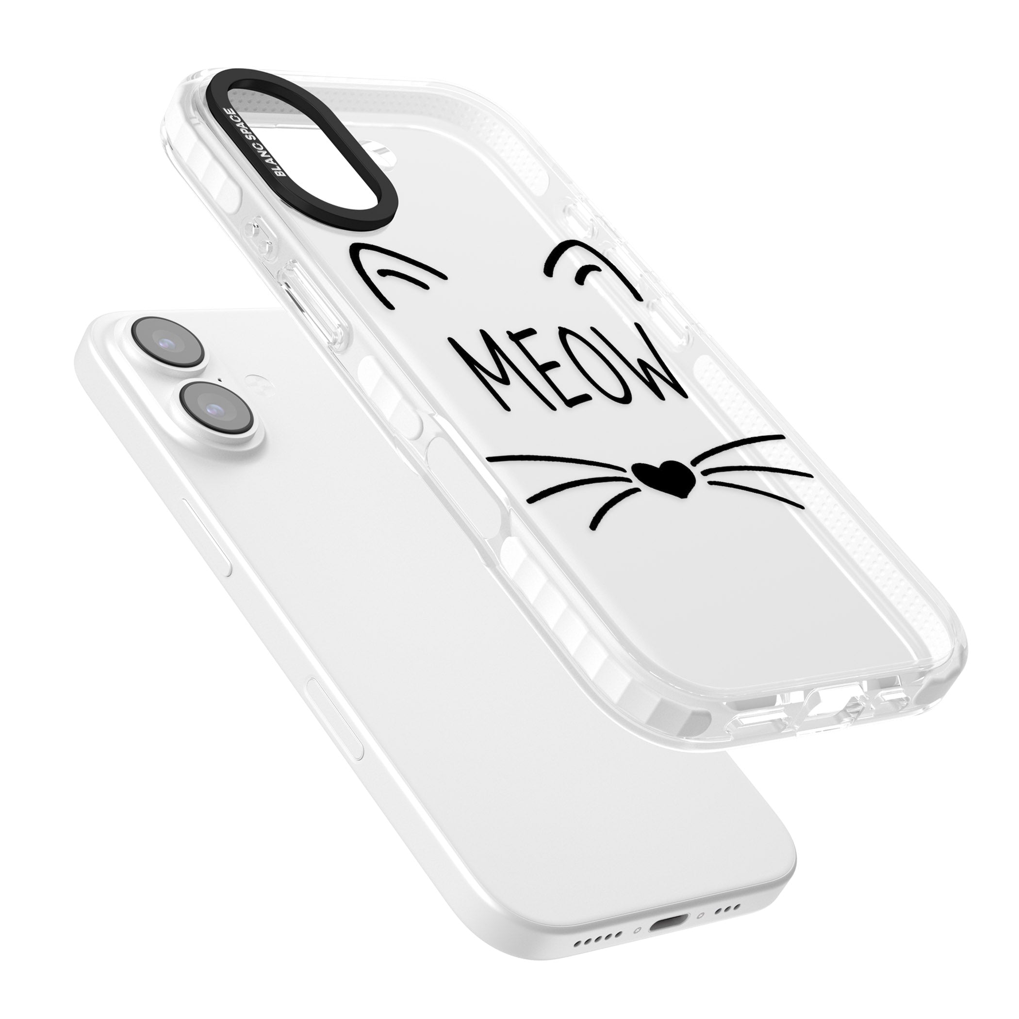 Cat Whiskers iPhone 17 Impact Clear Phone Case Colours