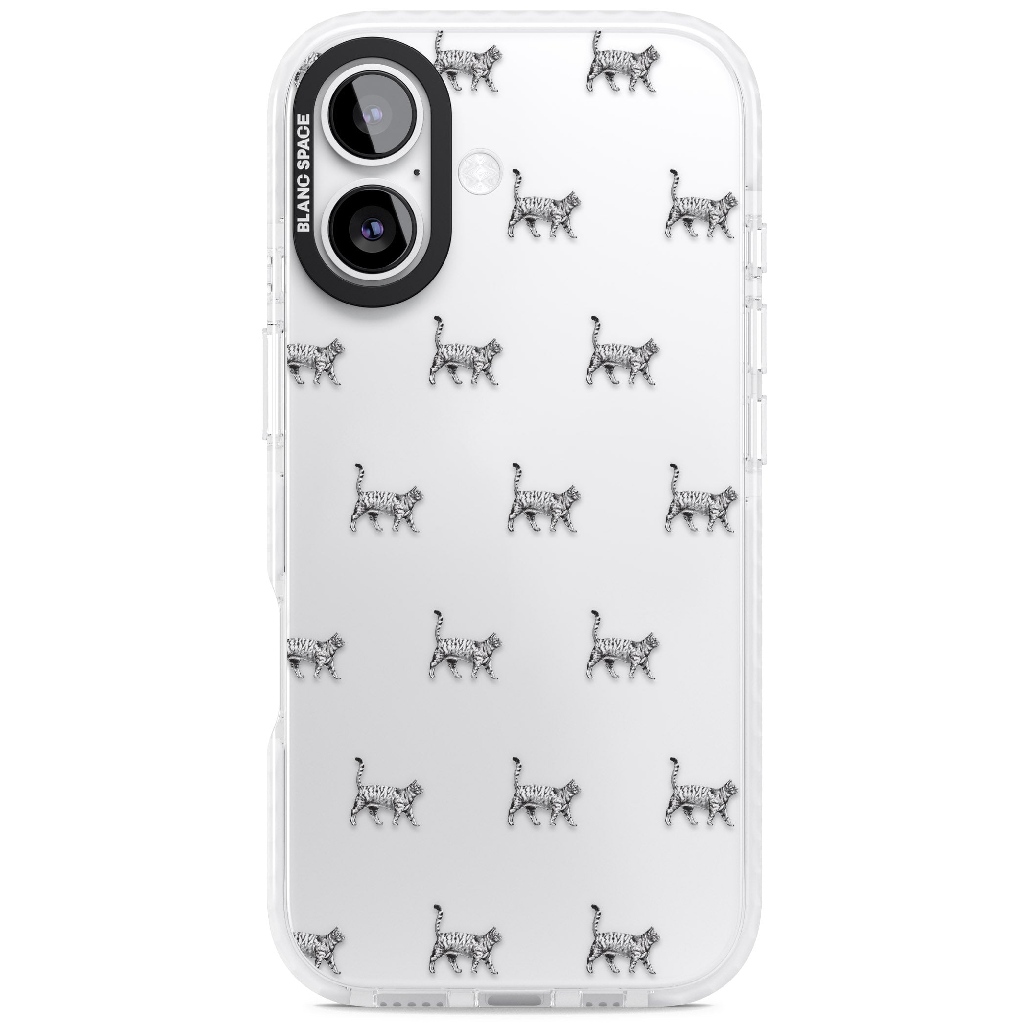 British Shorthair Cat Pattern iPhone 17 Impact Clear Phone Case