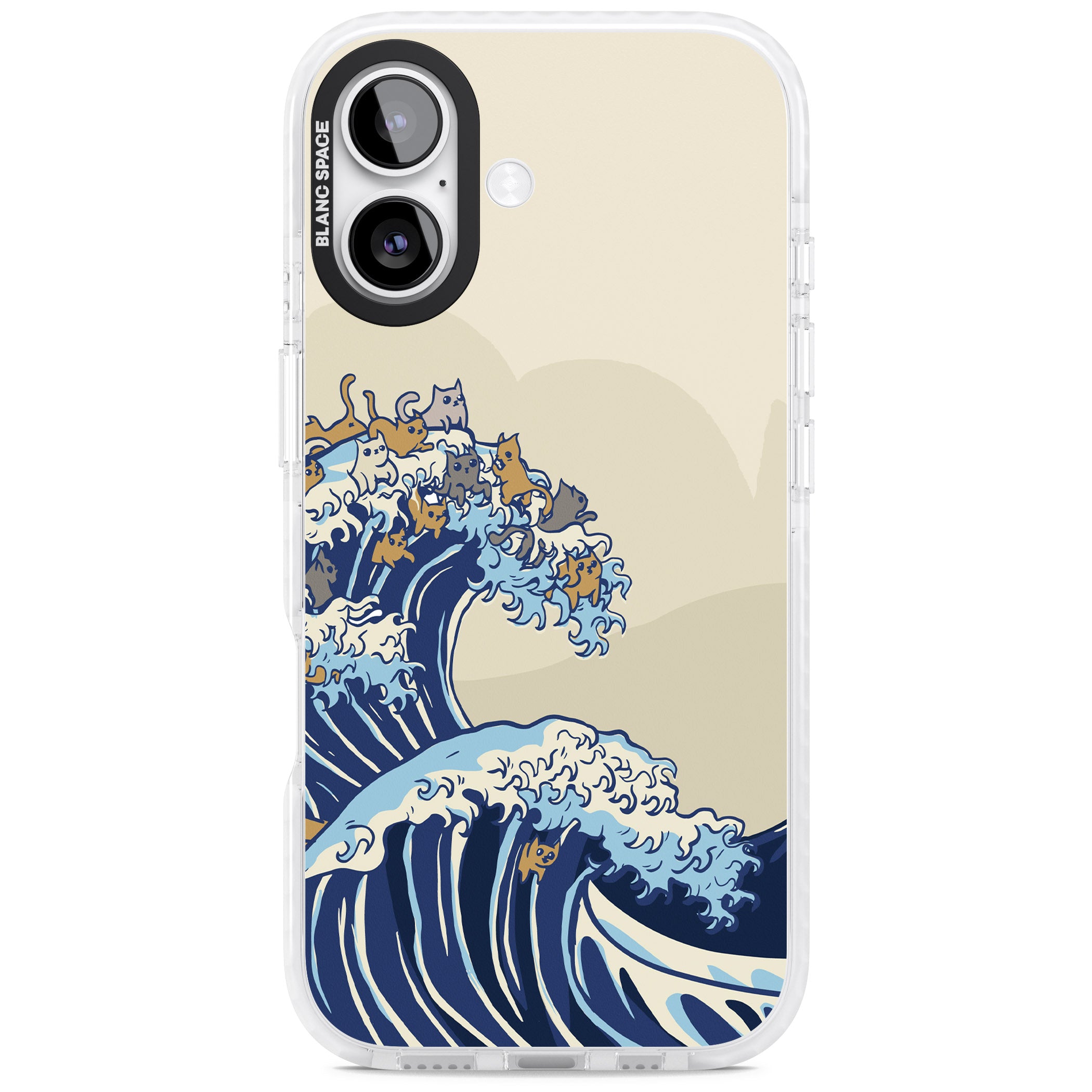 The Great Cat Wave iPhone 17 Impact Clear Phone Case