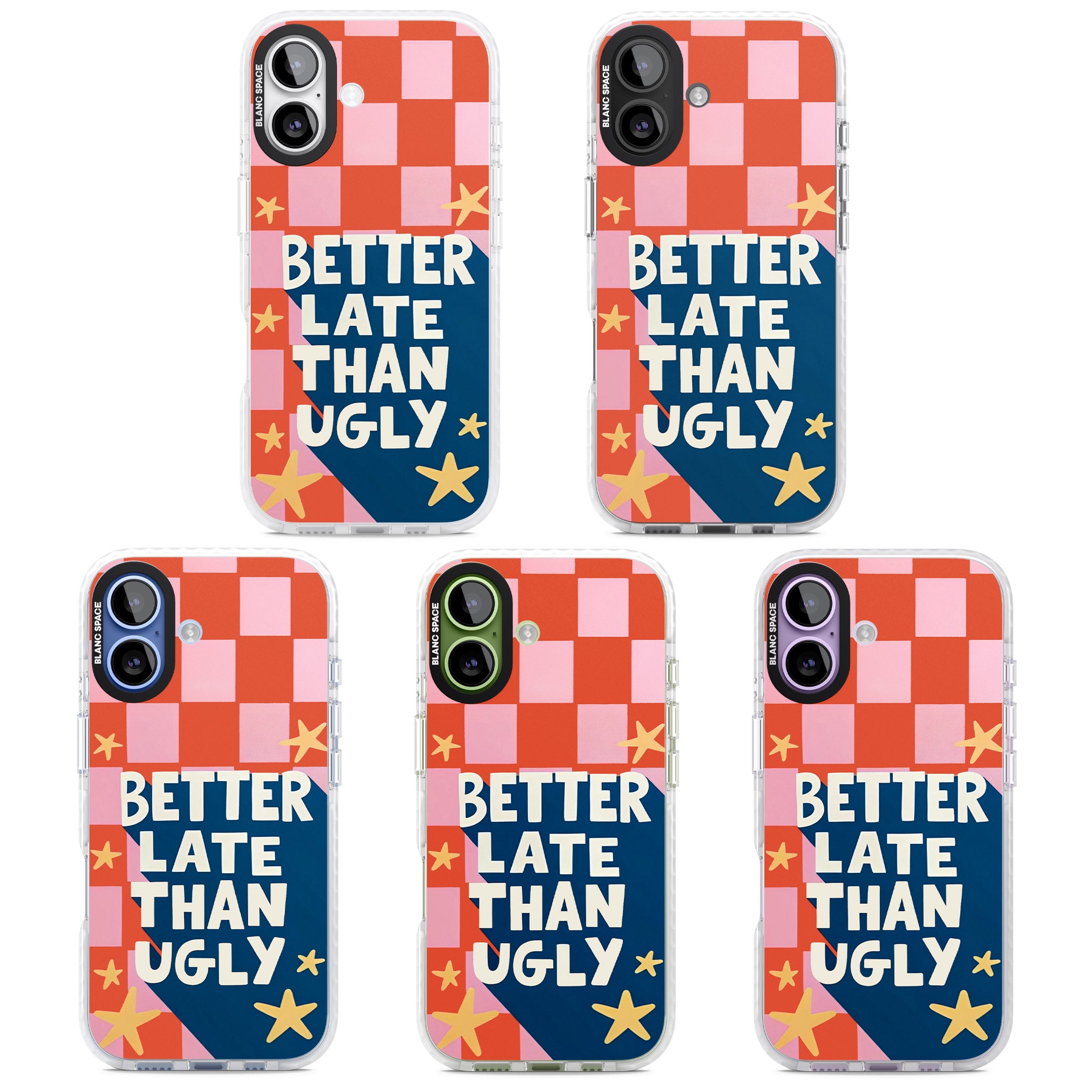 Better Late Than Ugly iPhone 17 Impact Clear Phone Case APT Impact Protection
