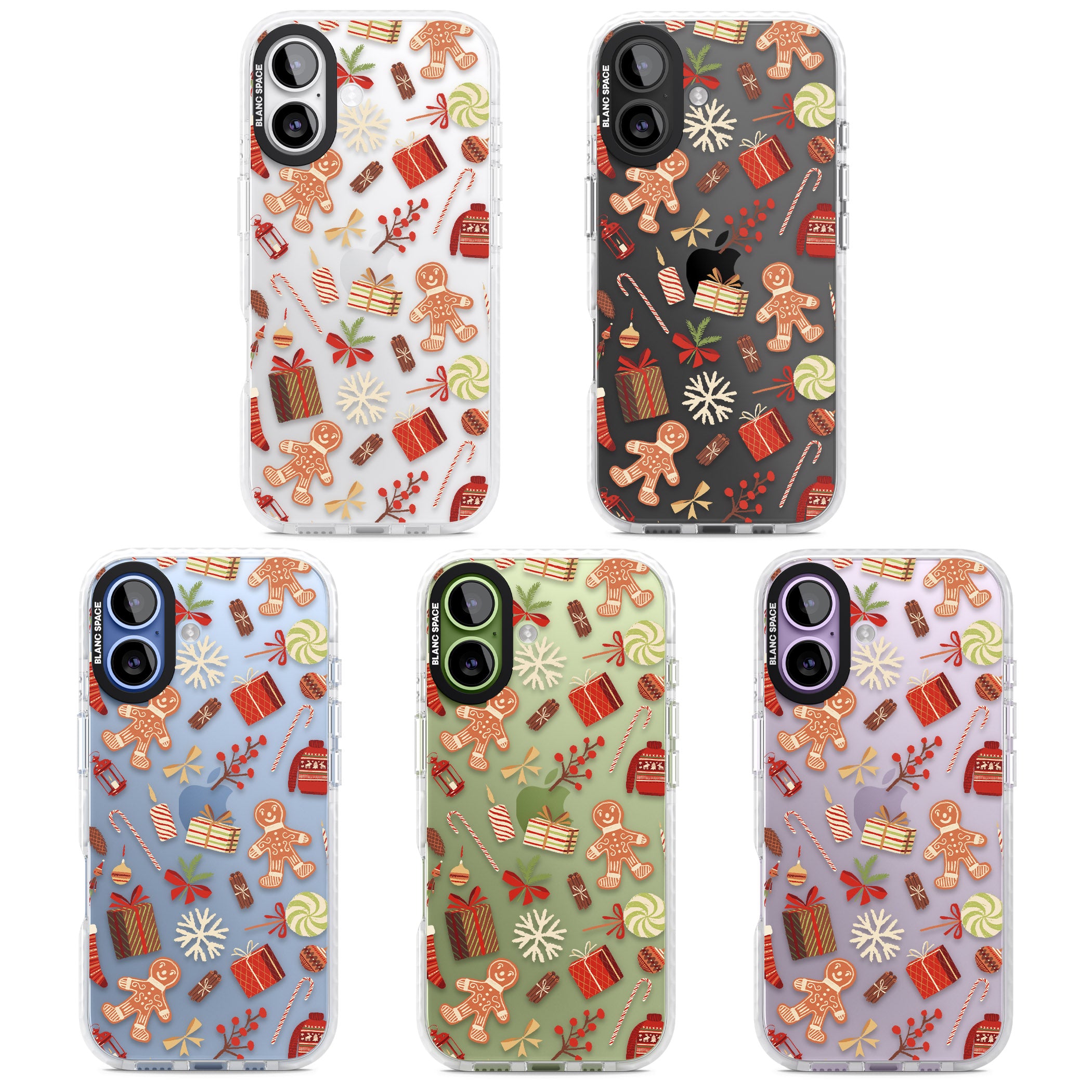 Christmas Assortments iPhone 17 Impact Clear Phone Case APT Impact Protection