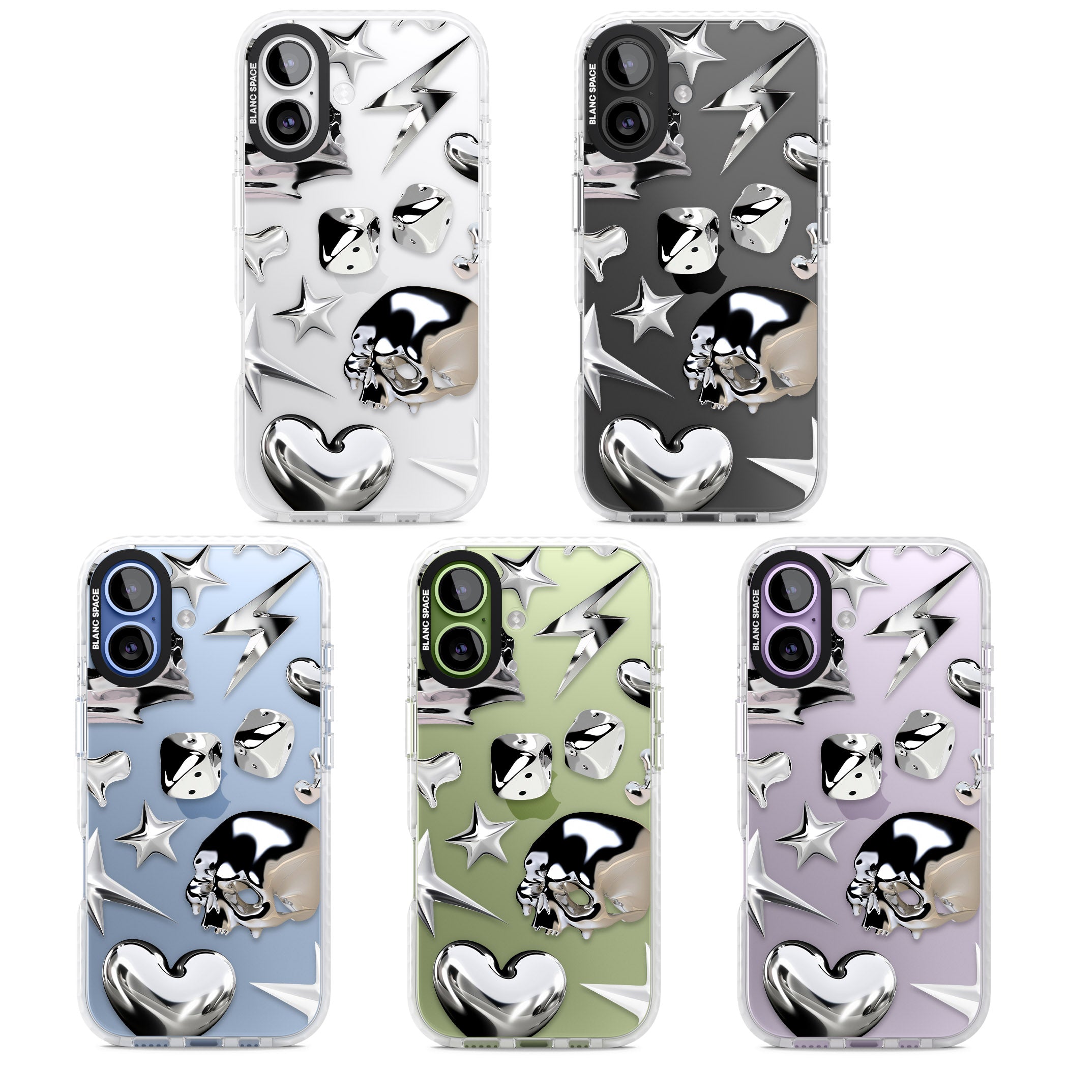 Chromed iPhone 17 Impact Clear Phone Case APT Impact Protection