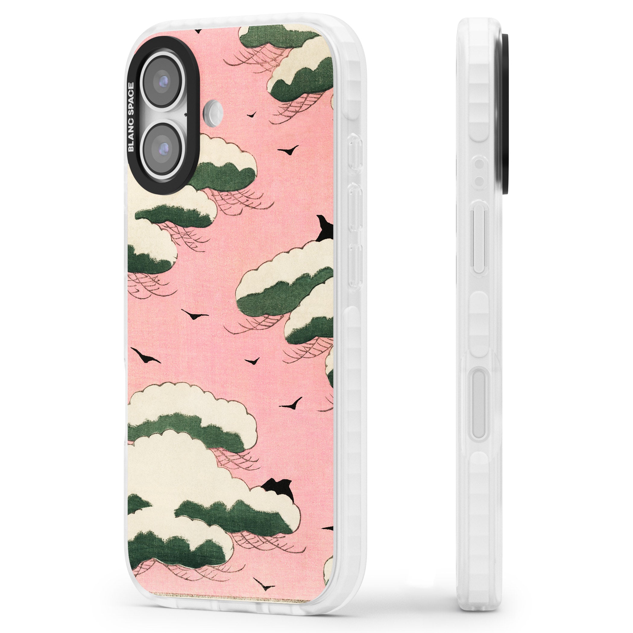 Japanese Pink Sky iPhone 17 Impact Clear Phone Case Side Profile