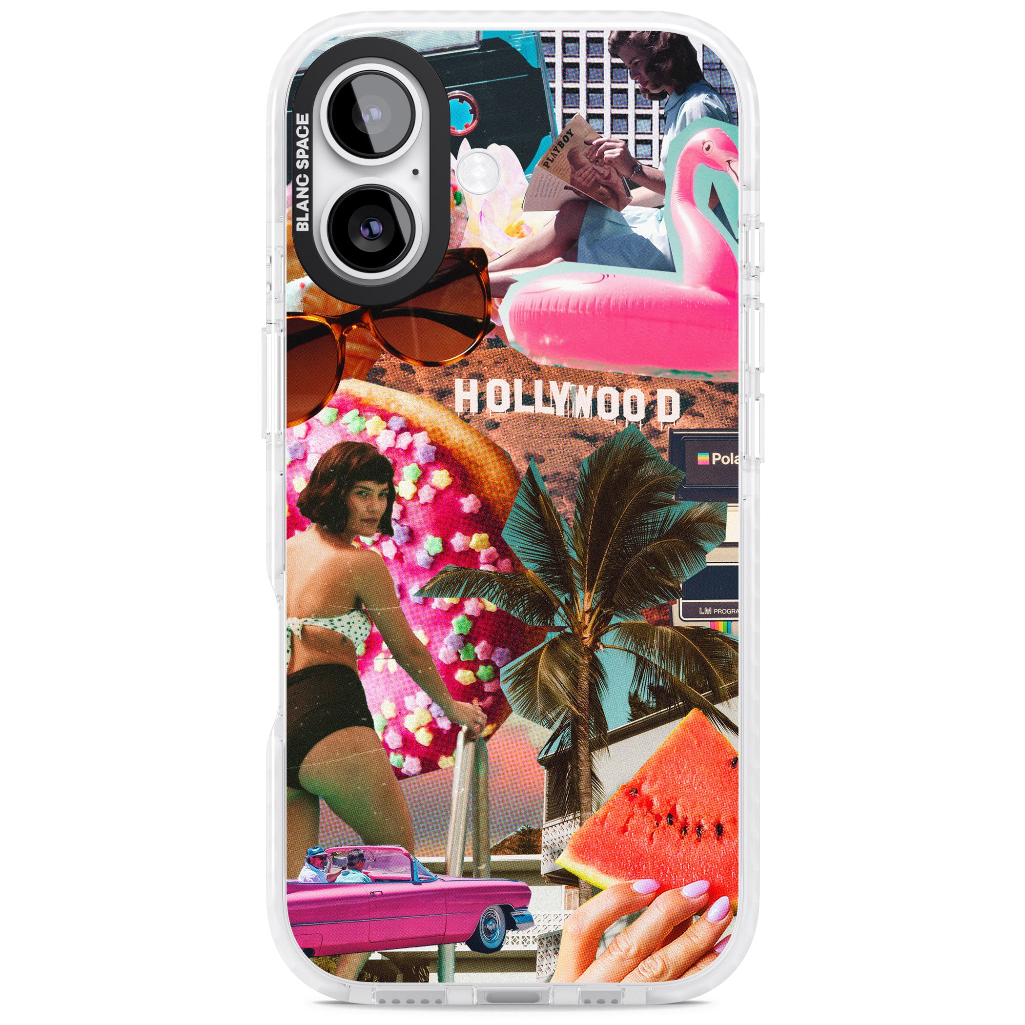 Hollywood Retro Collage iPhone 17 Impact Clear Phone Case