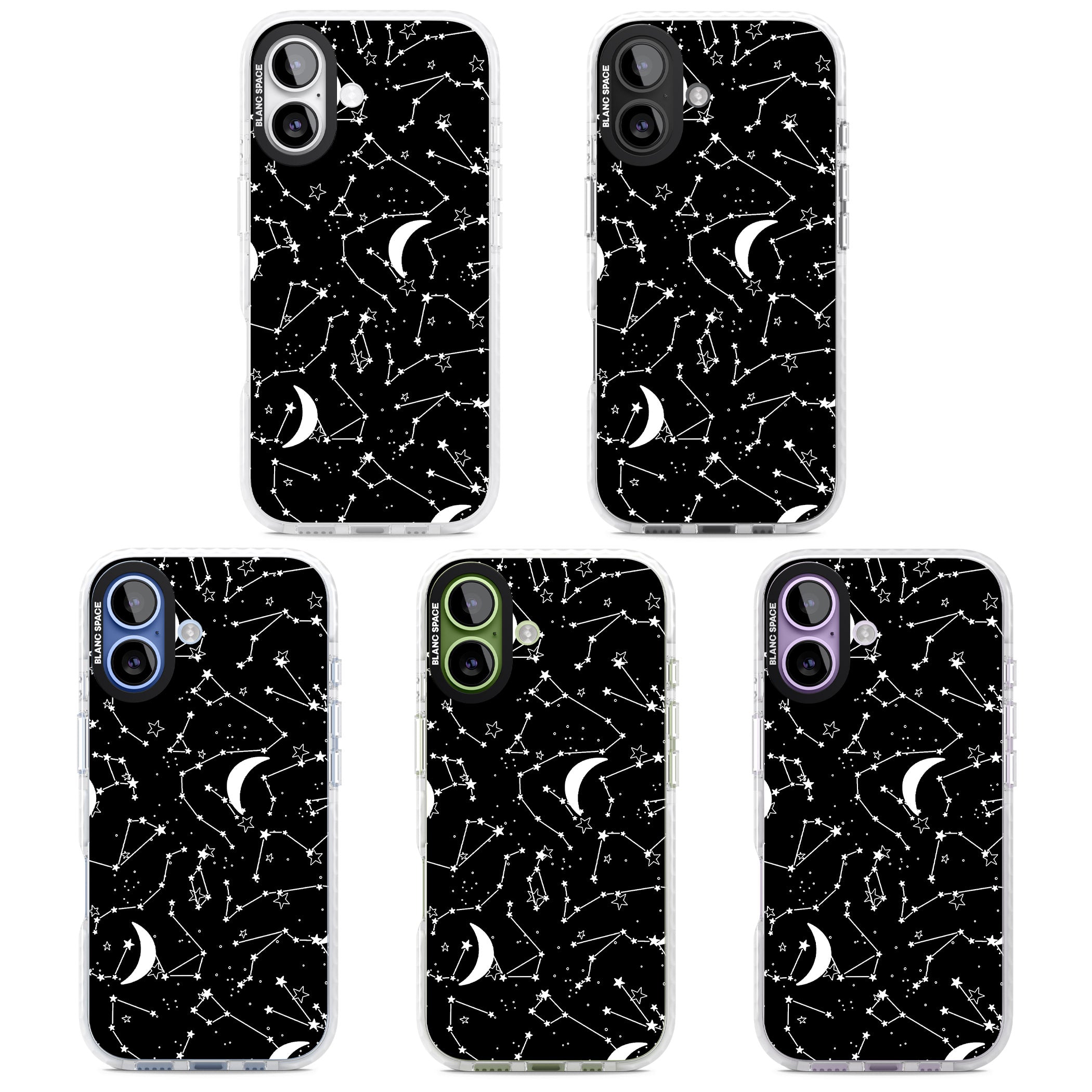 Black Celestial Constellations iPhone 17 Impact Clear Phone Case APT Impact Protection