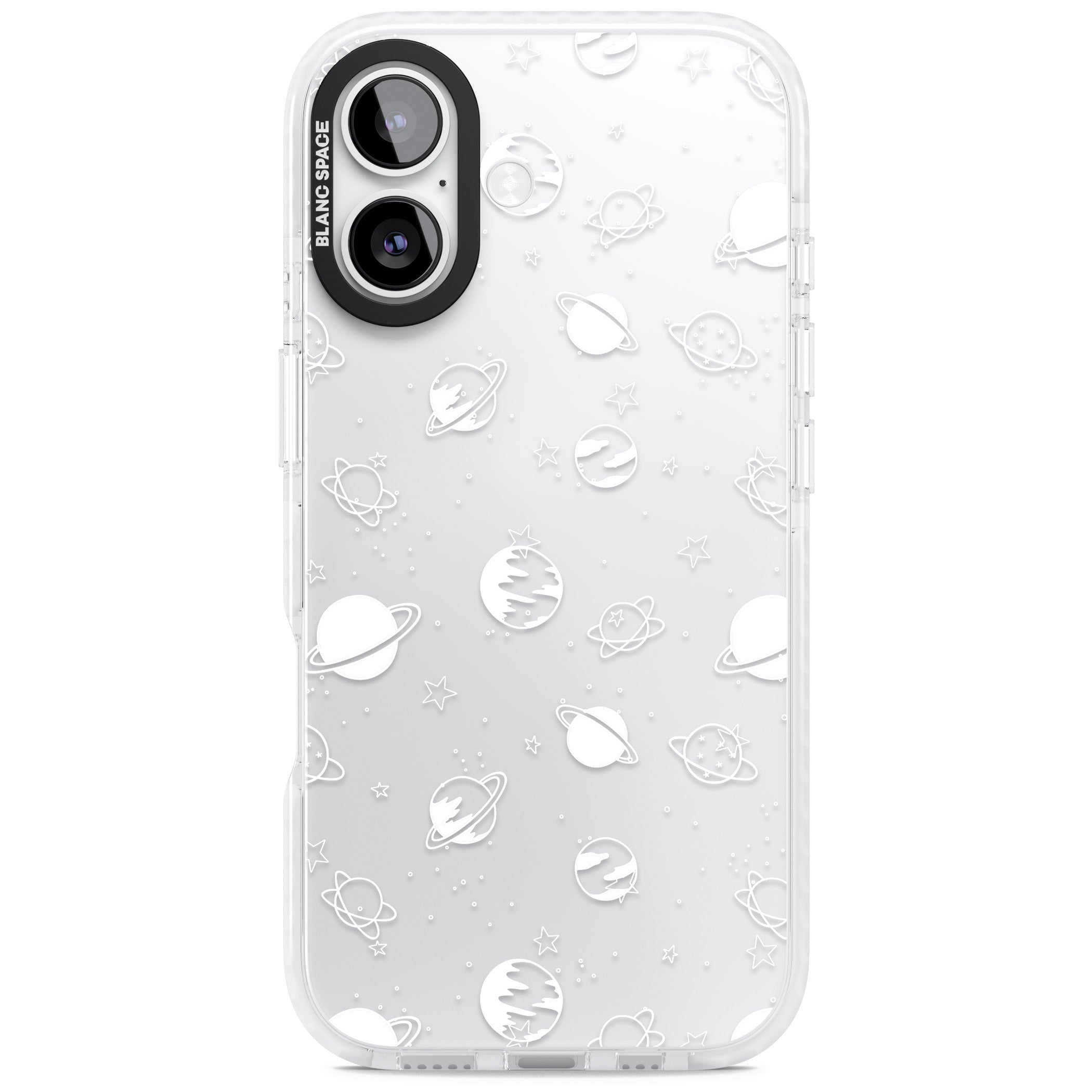 Cosmic Black Planet iPhone 17 Impact Clear Phone Case
