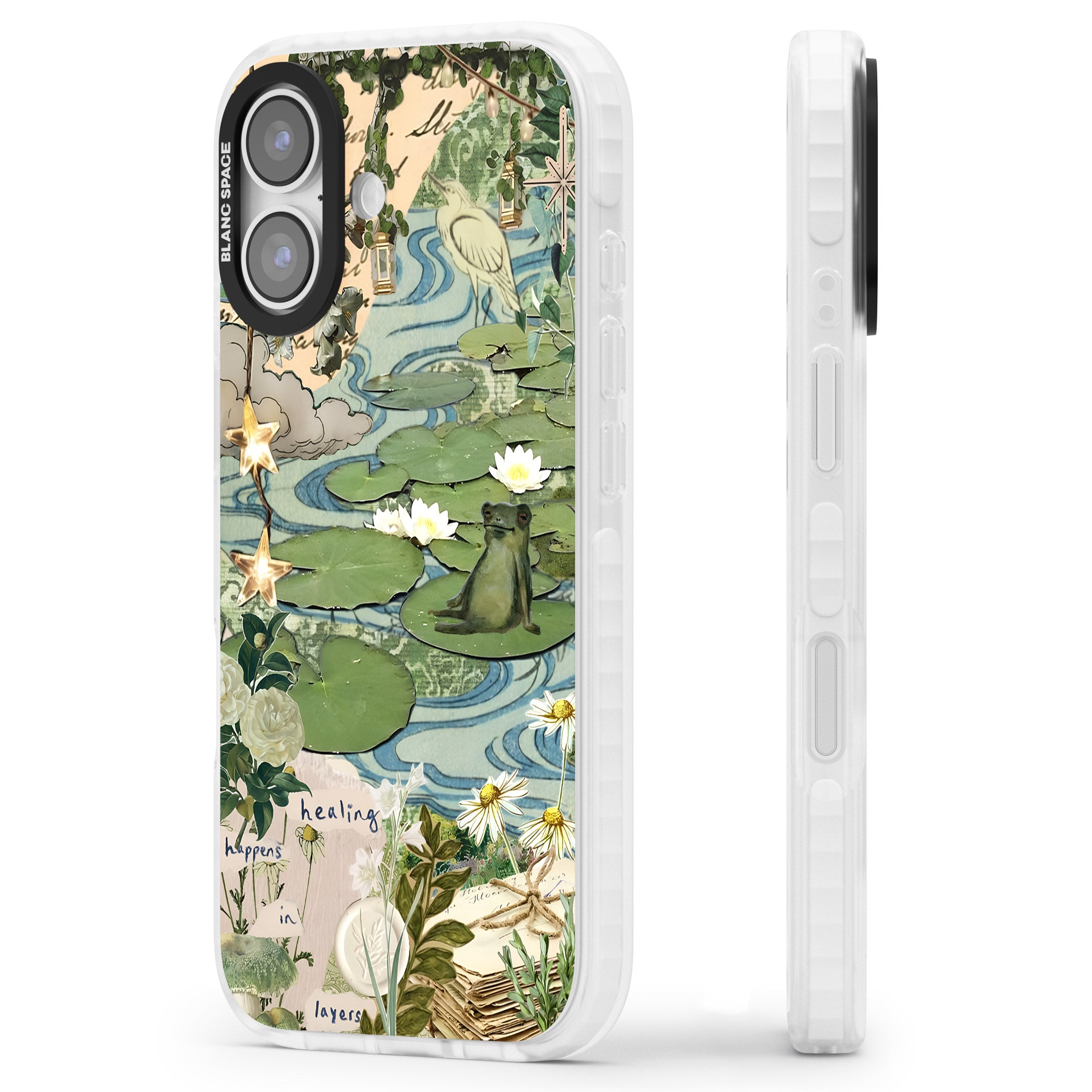 Lily Pad River iPhone 17 Impact Clear Phone Case Side Profile
