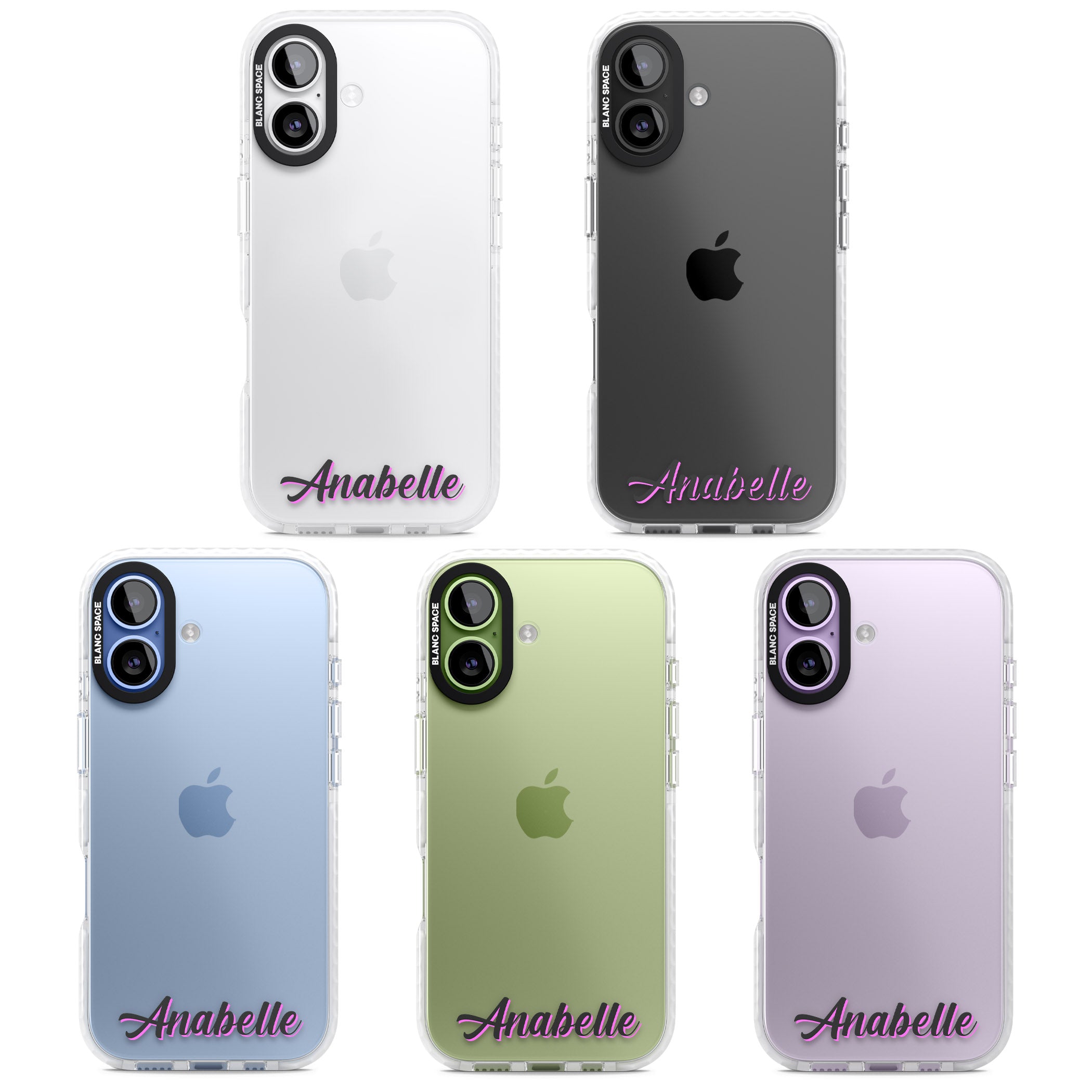 Personalised Cute Bottom Name iPhone 17 Impact Clear Phone Case APT Impact Protection