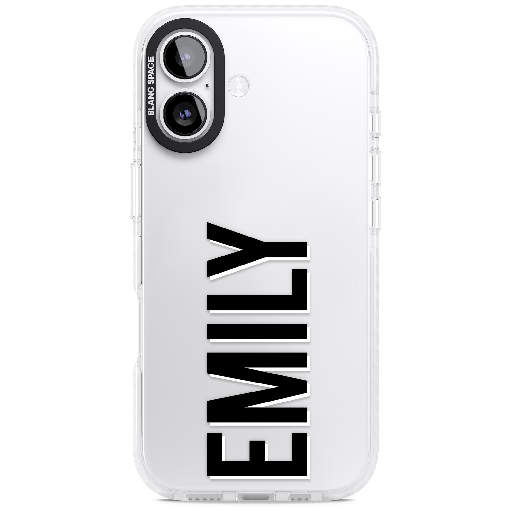 Personalised Vertical Name iPhone 17 Impact Clear Phone Case