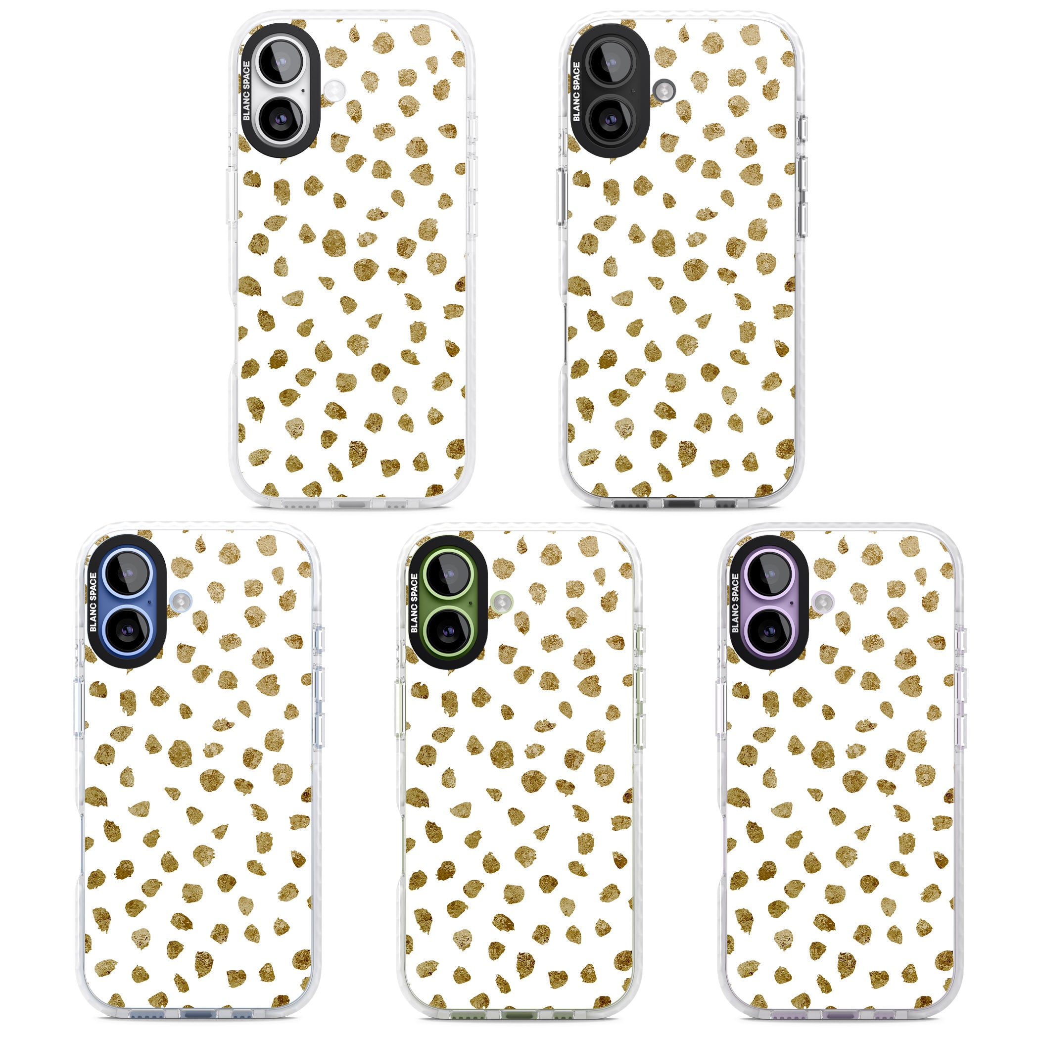 Golden Speckle iPhone 17 Impact Clear Phone Case APT Impact Protection