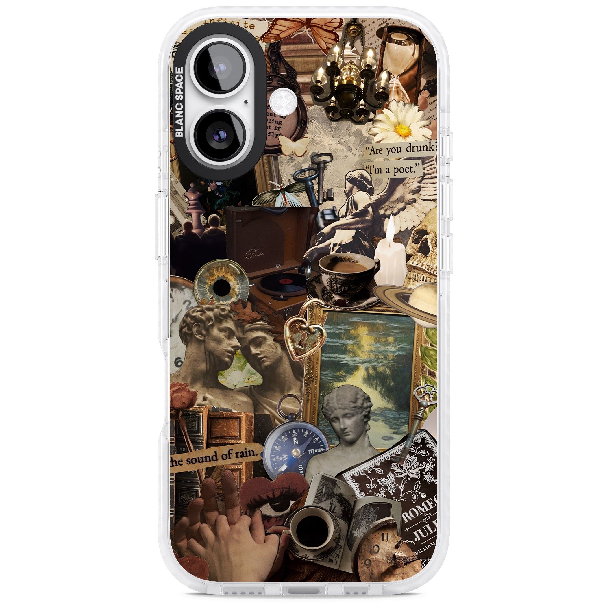 Vintage Academia Collage iPhone 17 Impact Clear Phone Case