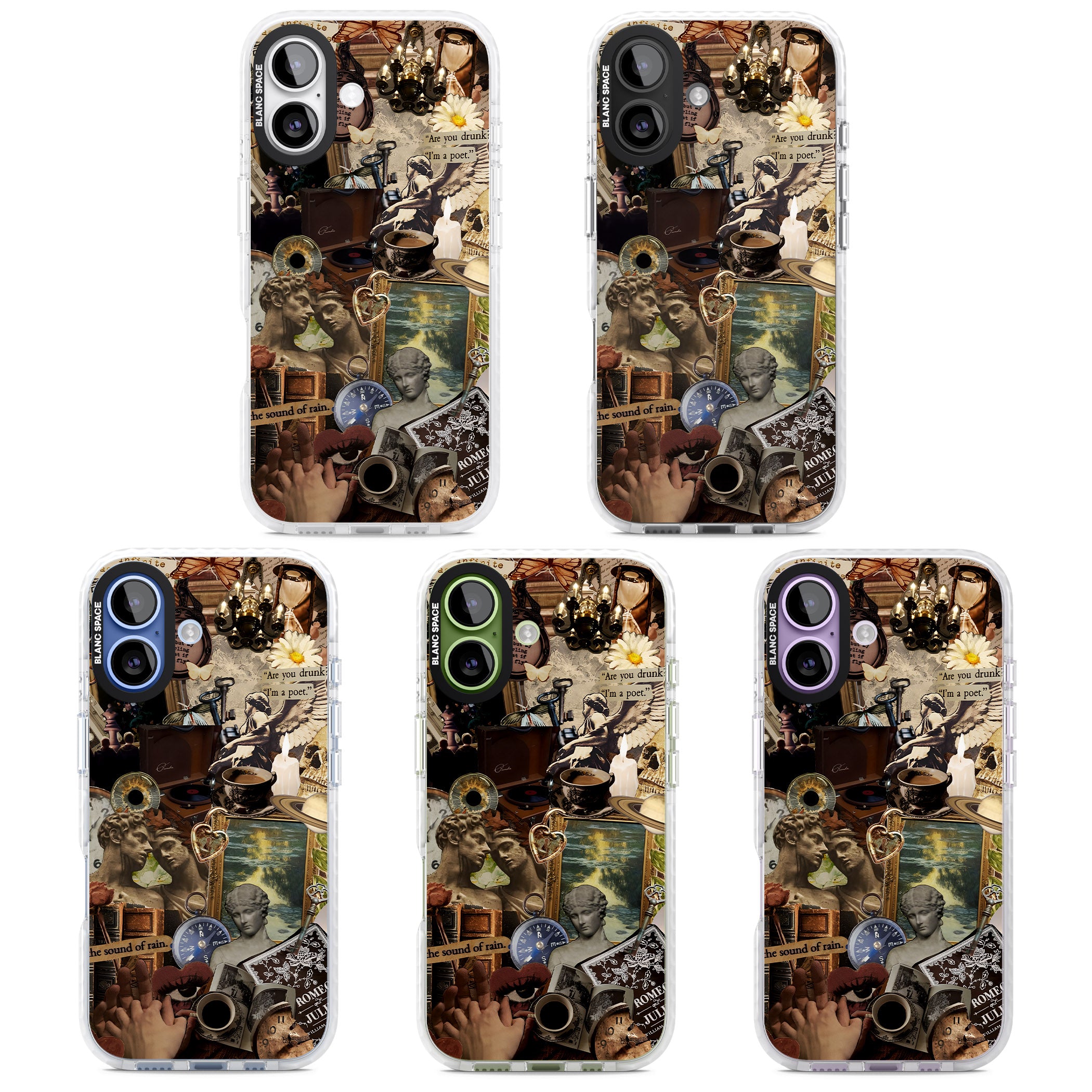 Vintage Academia Collage iPhone 17 Impact Clear Phone Case APT Impact Protection