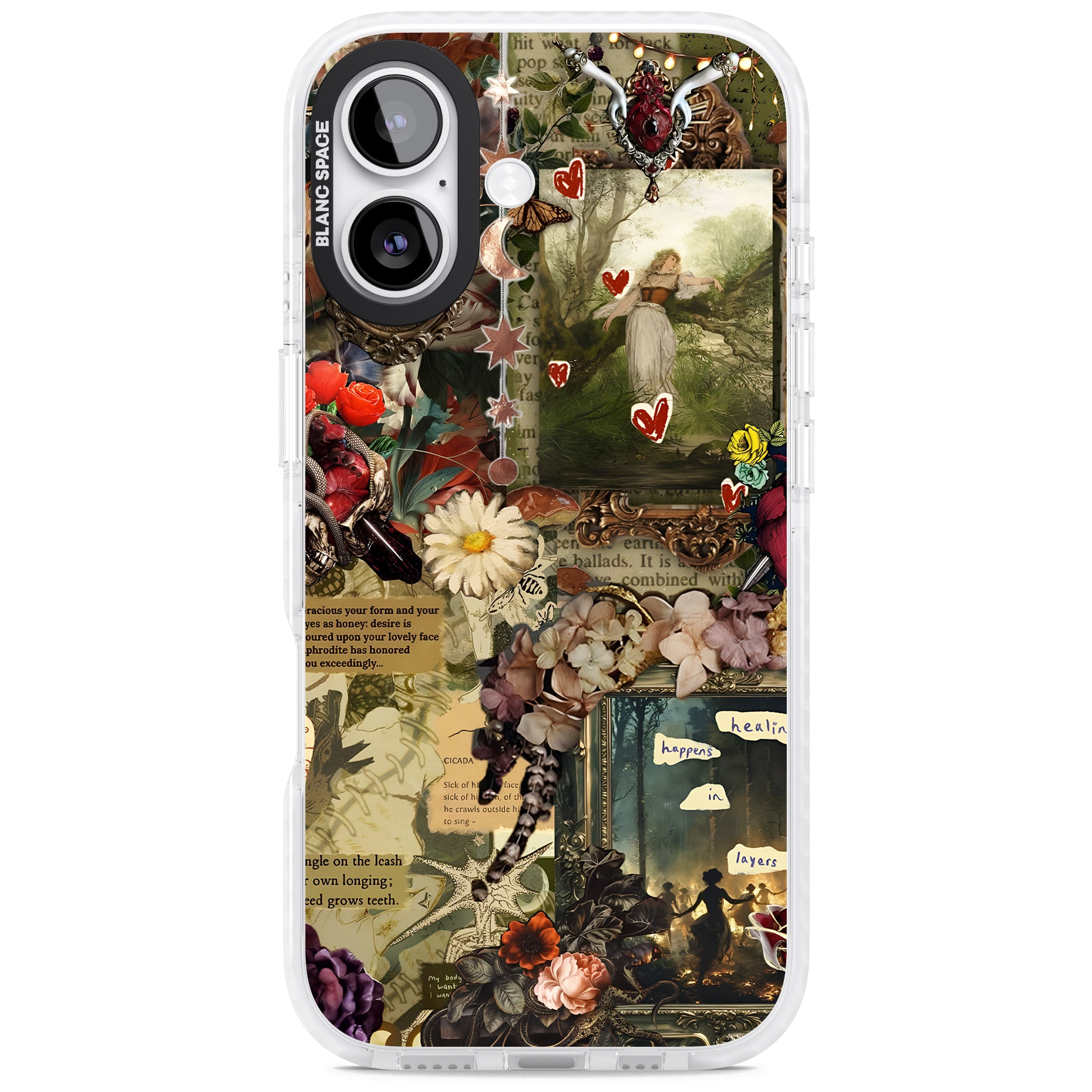 Textbook Romance Collage iPhone 17 Impact Clear Phone Case