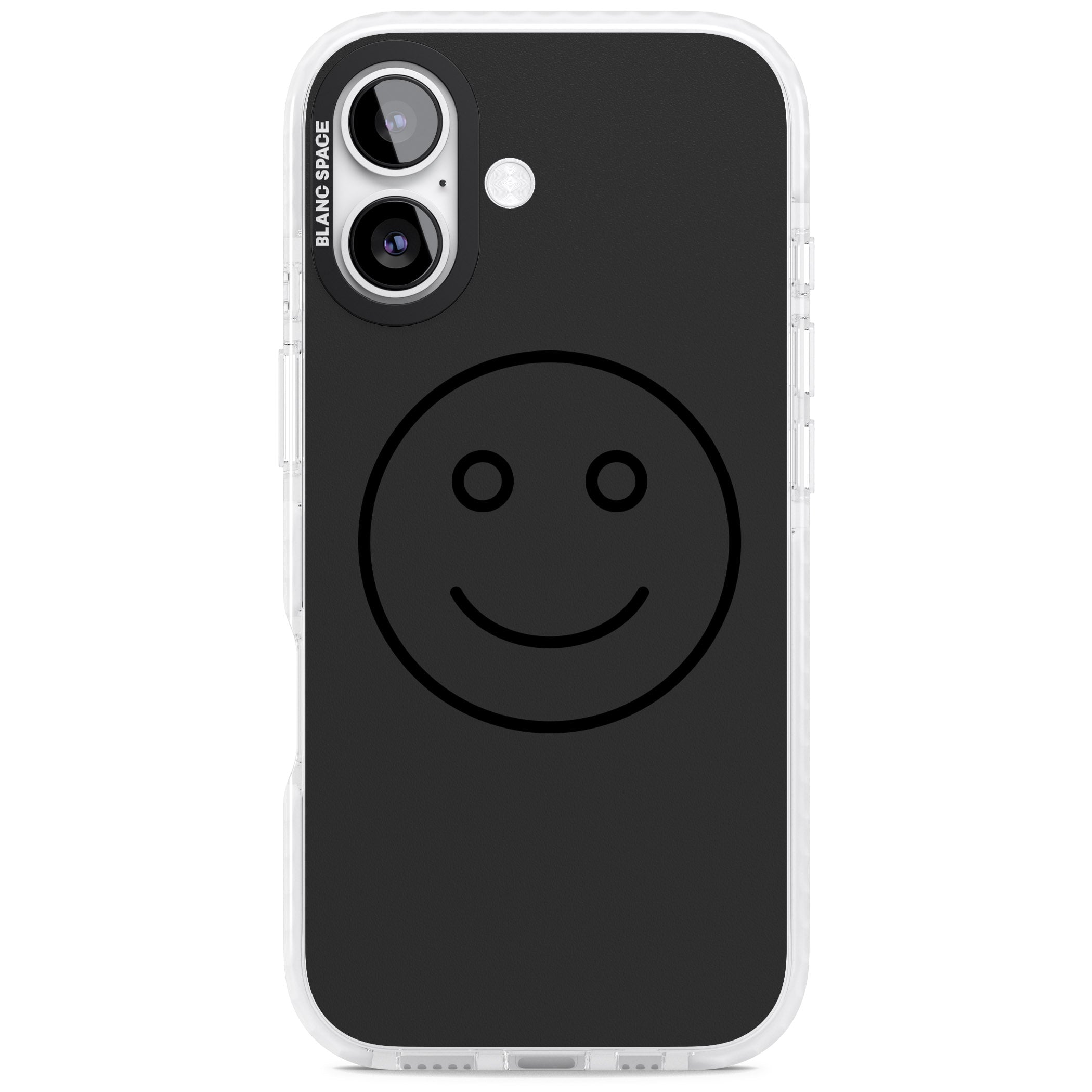 Dark Smiley Face iPhone 17 Impact Clear Phone Case