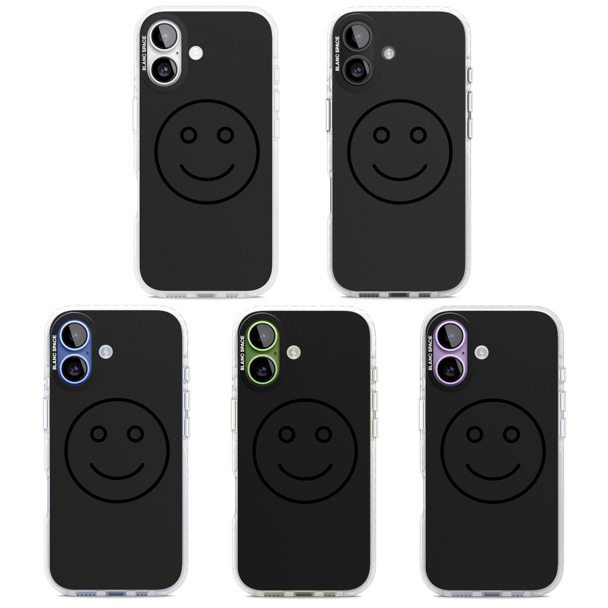 Dark Smiley Face iPhone 17 Impact Clear Phone Case APT Impact Protection