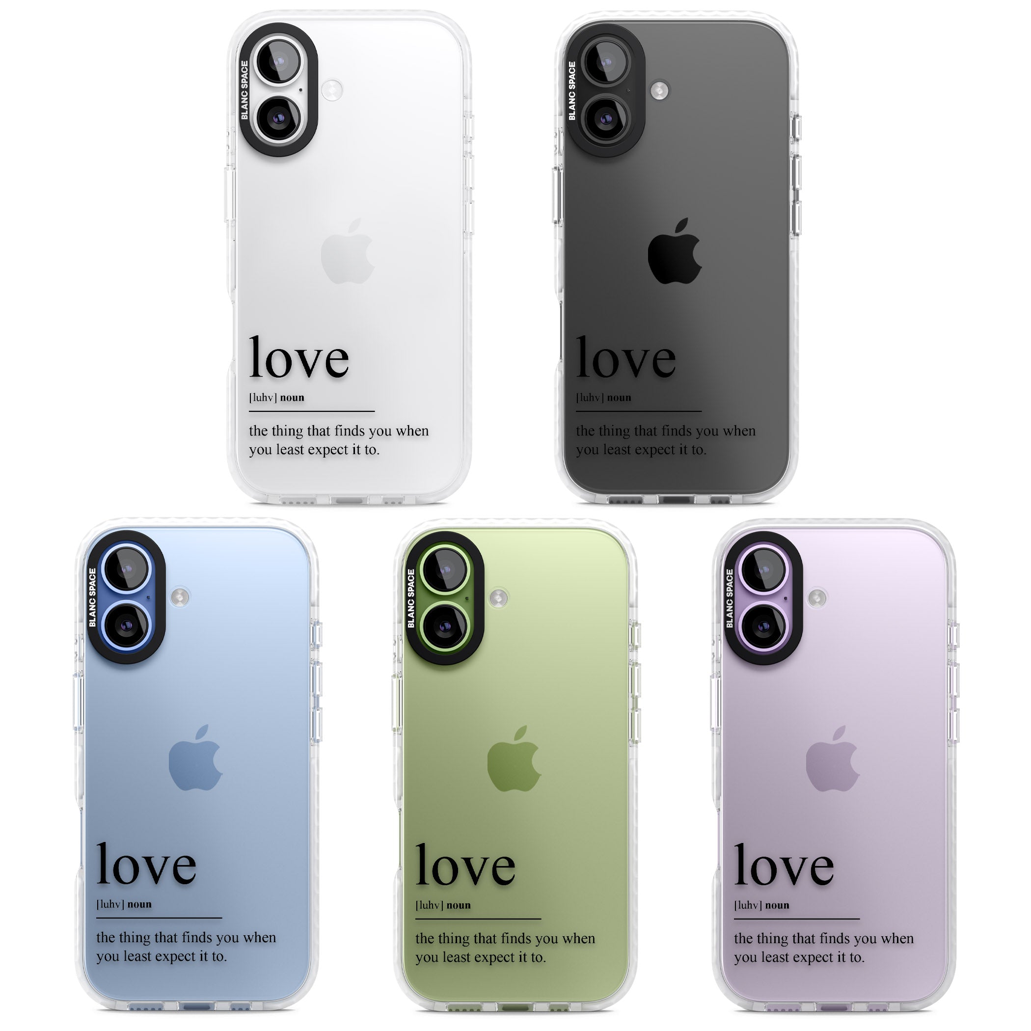 Love iPhone 17 Impact Clear Phone Case APT Impact Protection