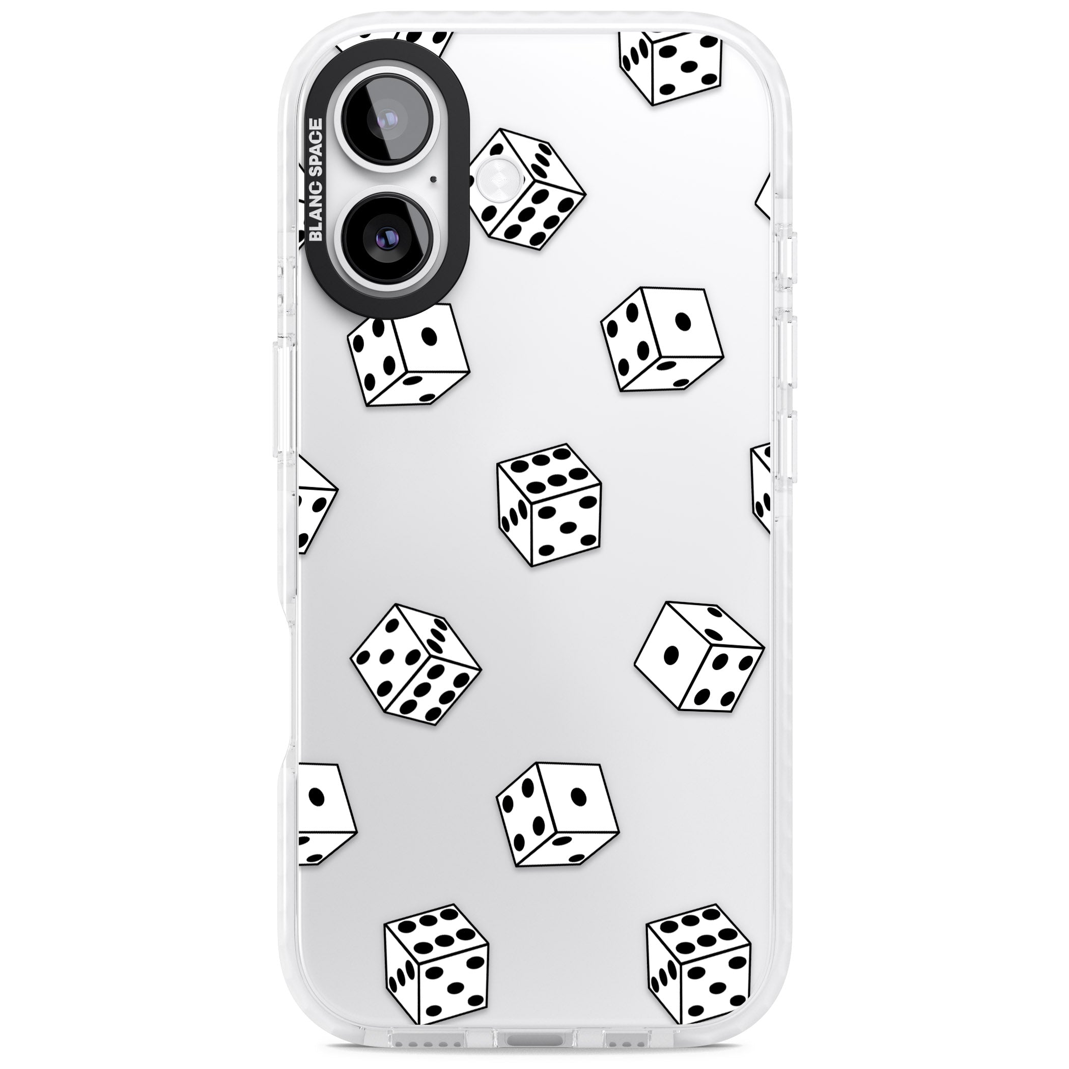 Clear Dice Pattern iPhone 17 Impact Clear Phone Case