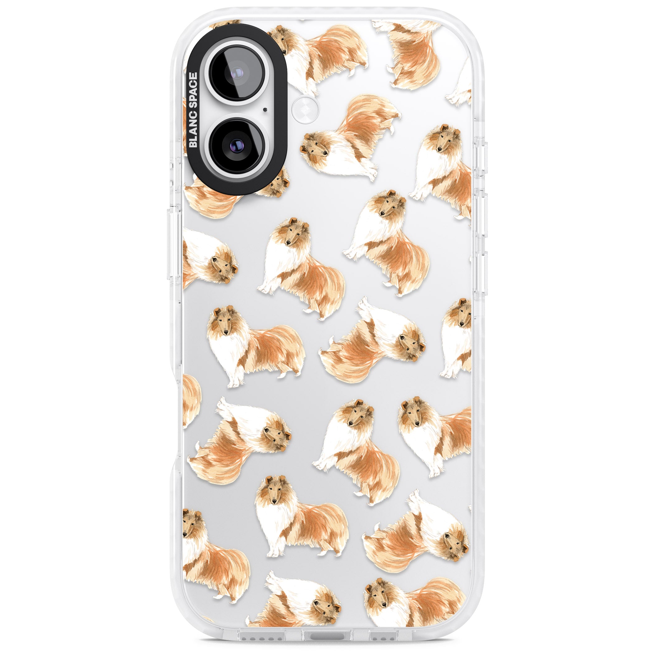 Collie Watercolor iPhone 17 Impact Clear Phone Case
