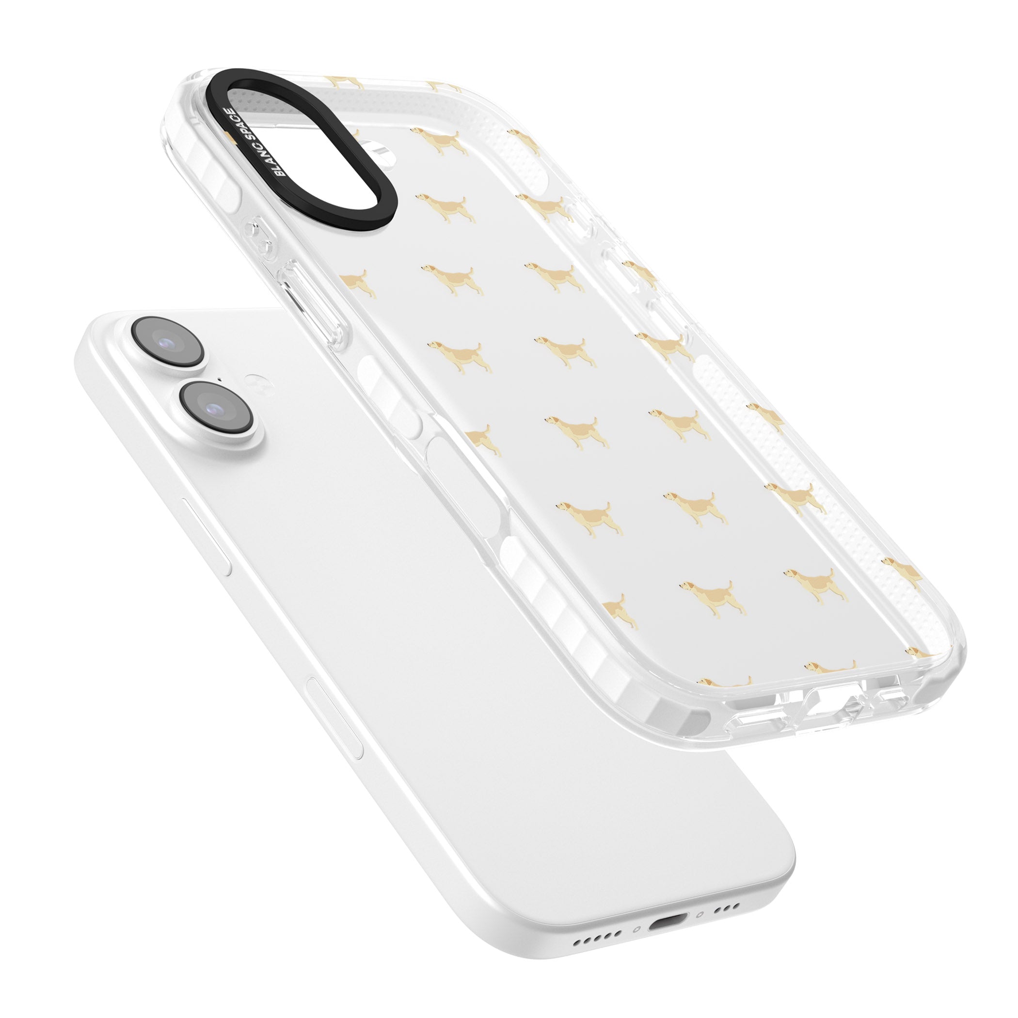 Tan Labrador Dog Pattern iPhone 17 Impact Clear Phone Case Colours