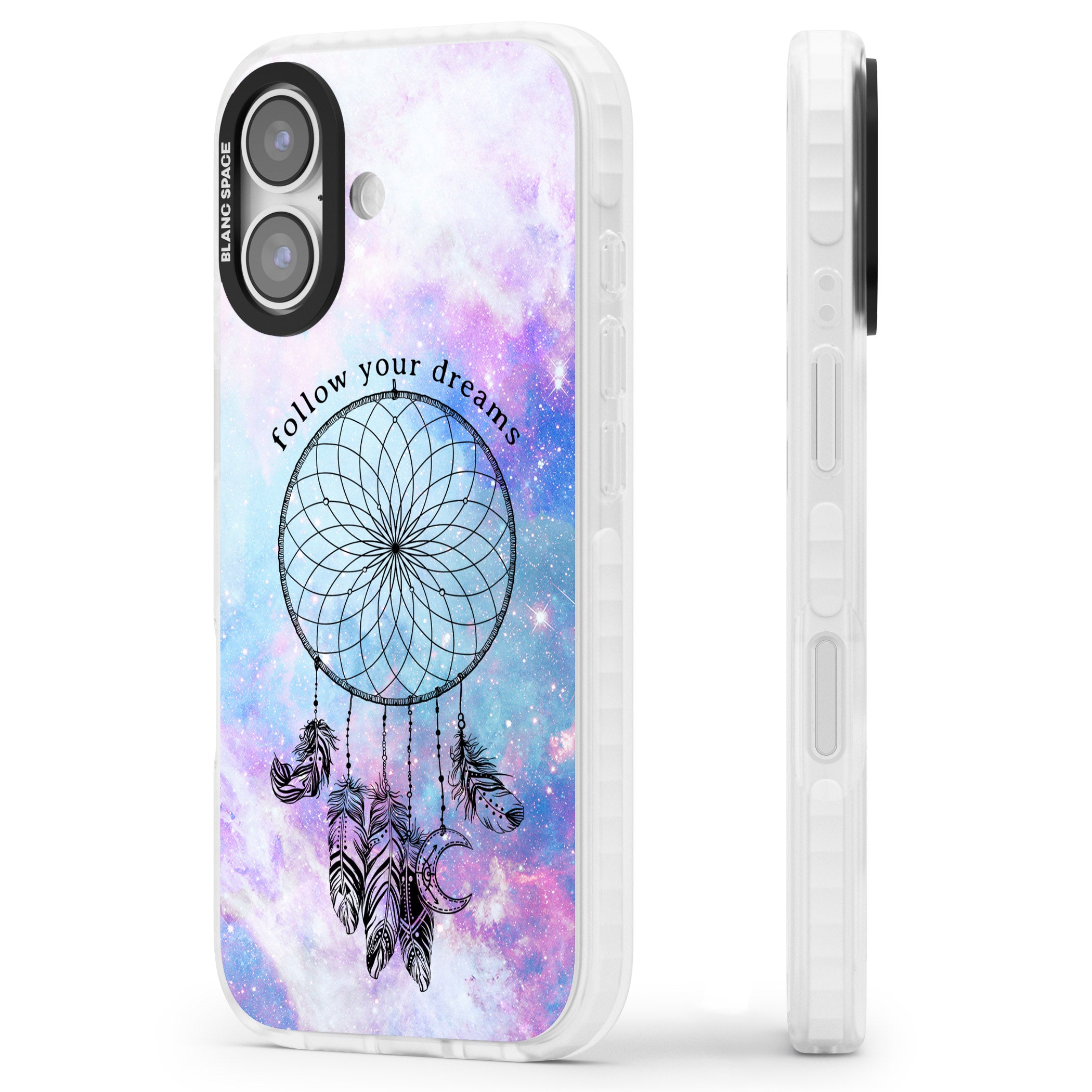 Galaxy Dreamcatcher iPhone 17 Impact Clear Phone Case Side Profile