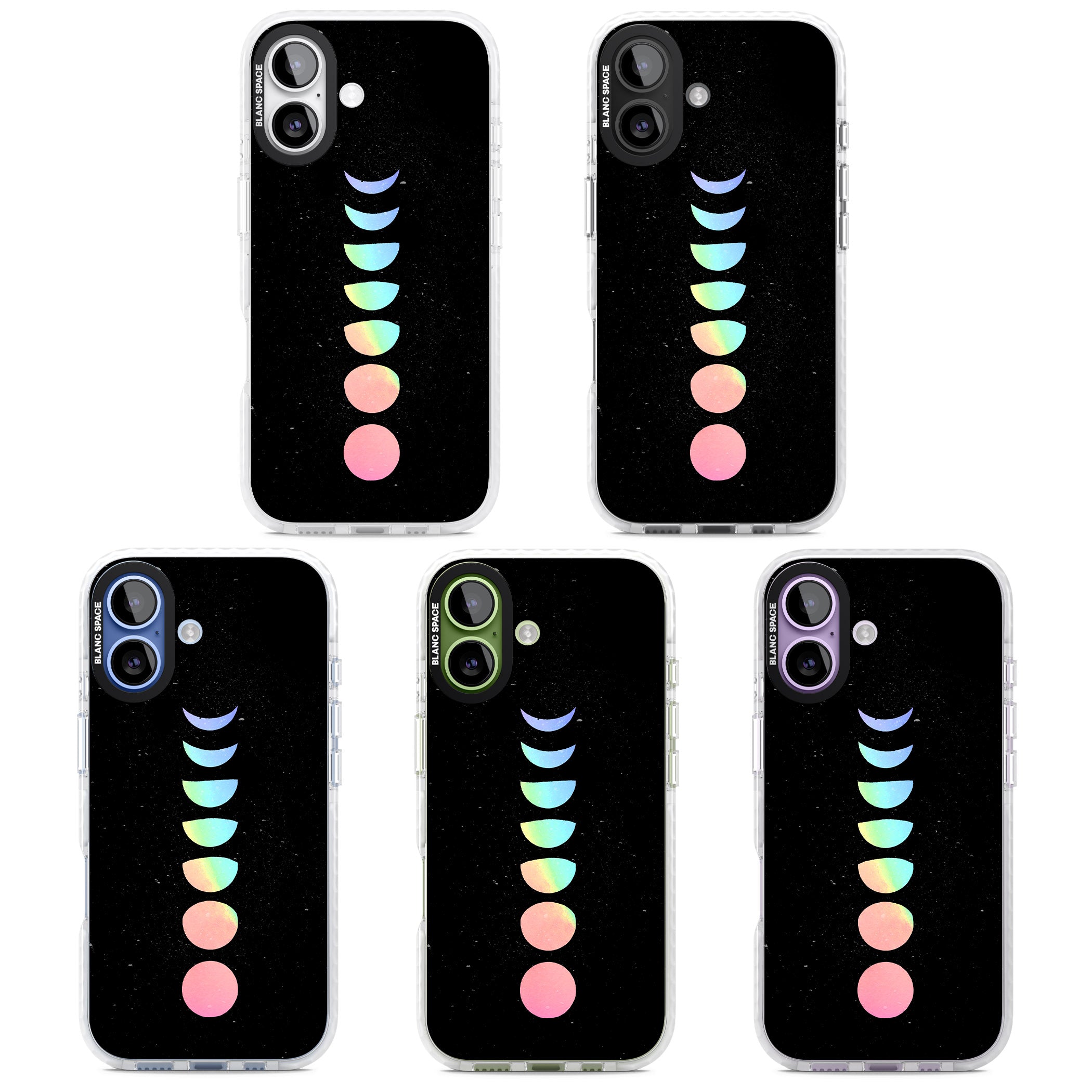 Pastel Moon Phases iPhone 17 Impact Clear Phone Case APT Impact Protection