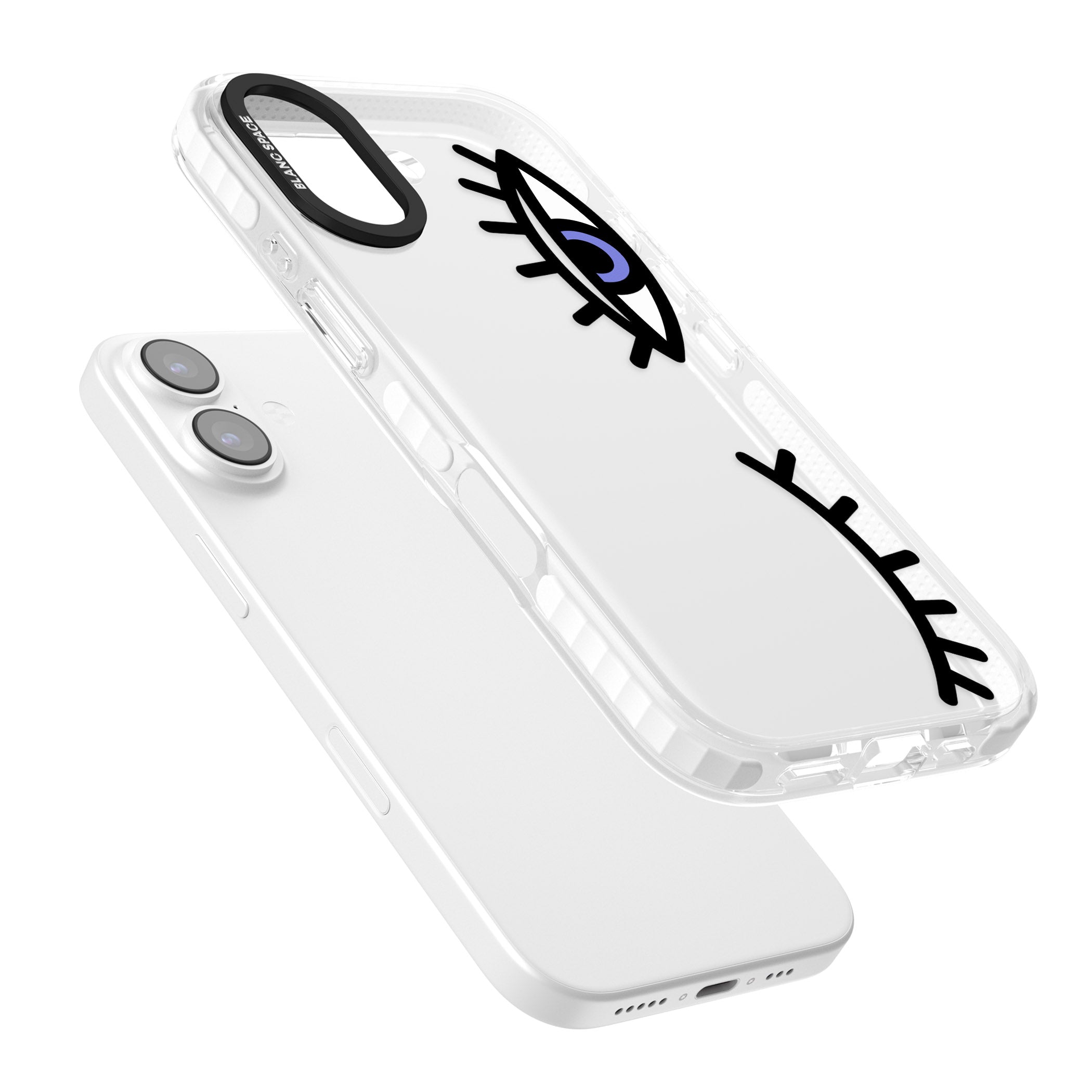 Winking Eyes Transparent Pattern iPhone 17 Impact Clear Phone Case Colours