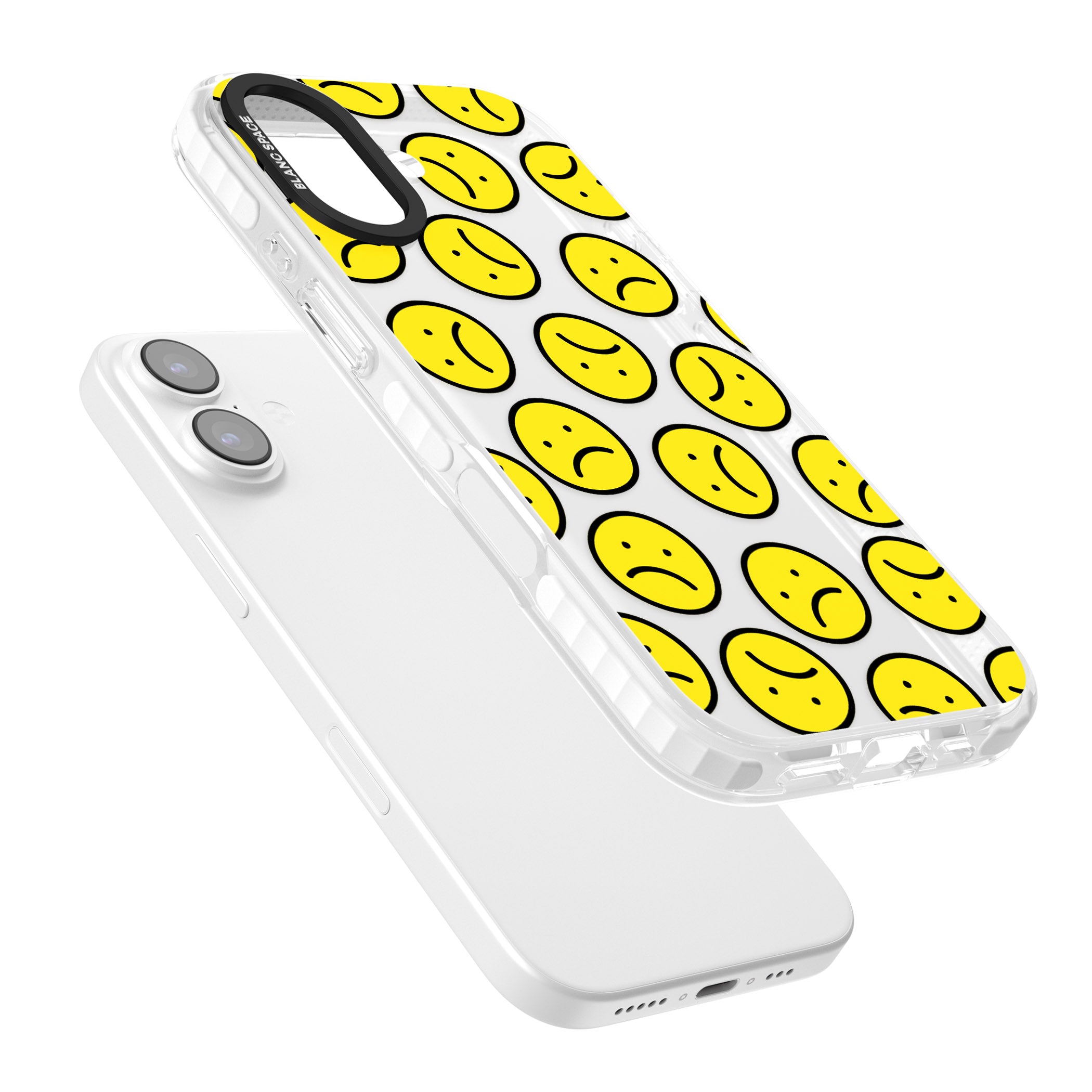 Sad Face Clear Pattern iPhone 17 Impact Clear Phone Case Colours
