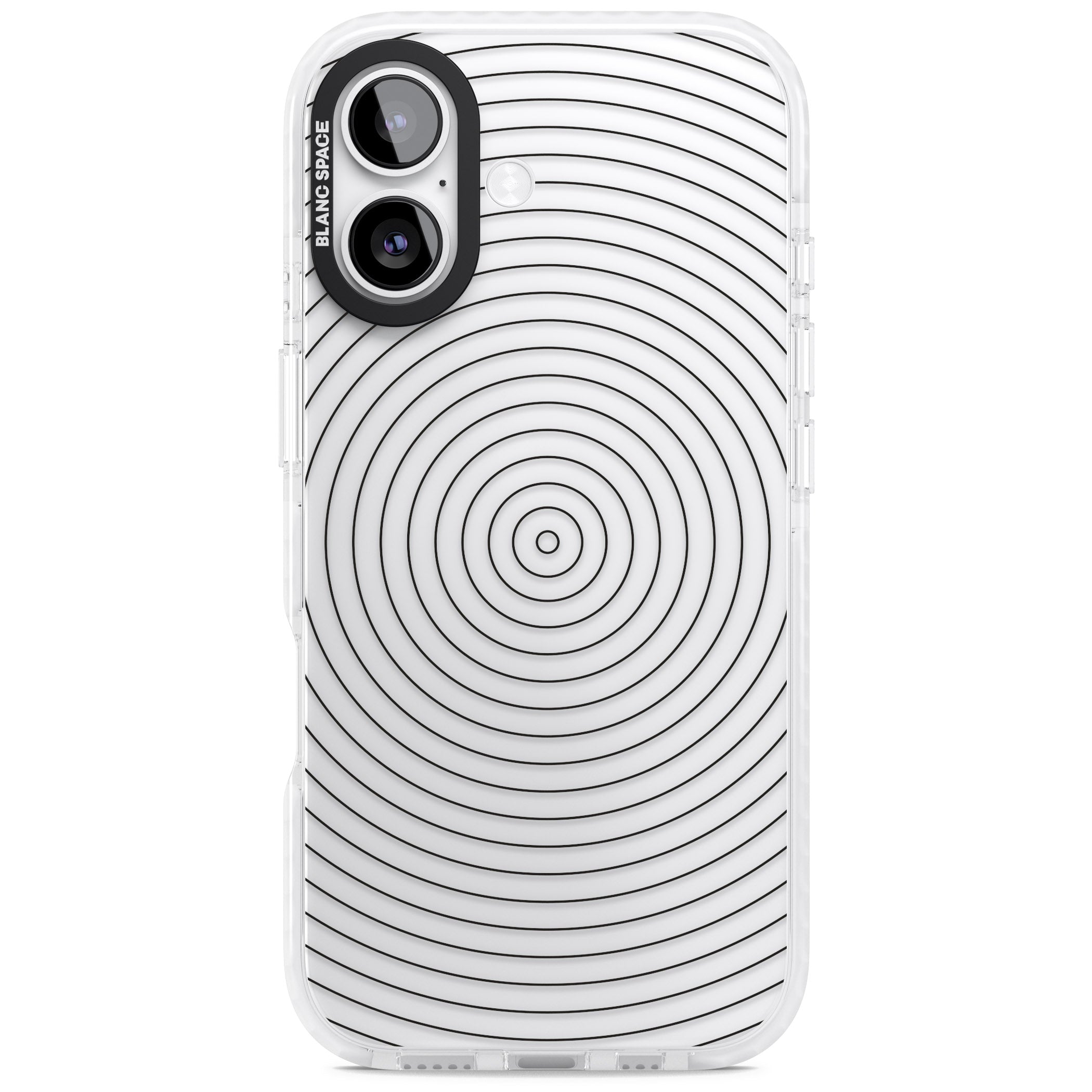 Concentric Lines: Monochrome Vibes iPhone 17 Impact Clear Phone Case