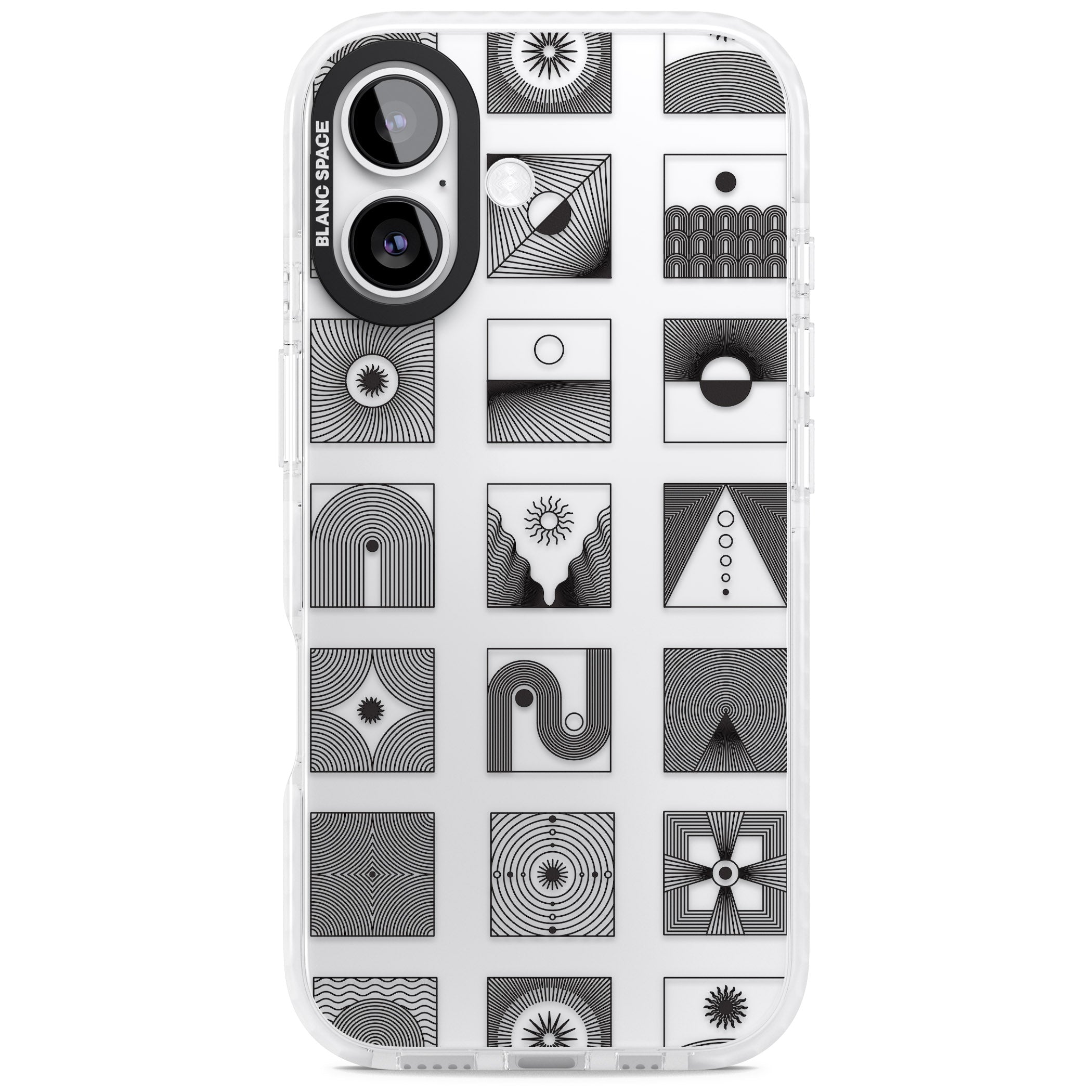 Abstract Geometric iPhone 17 Impact Clear Phone Case