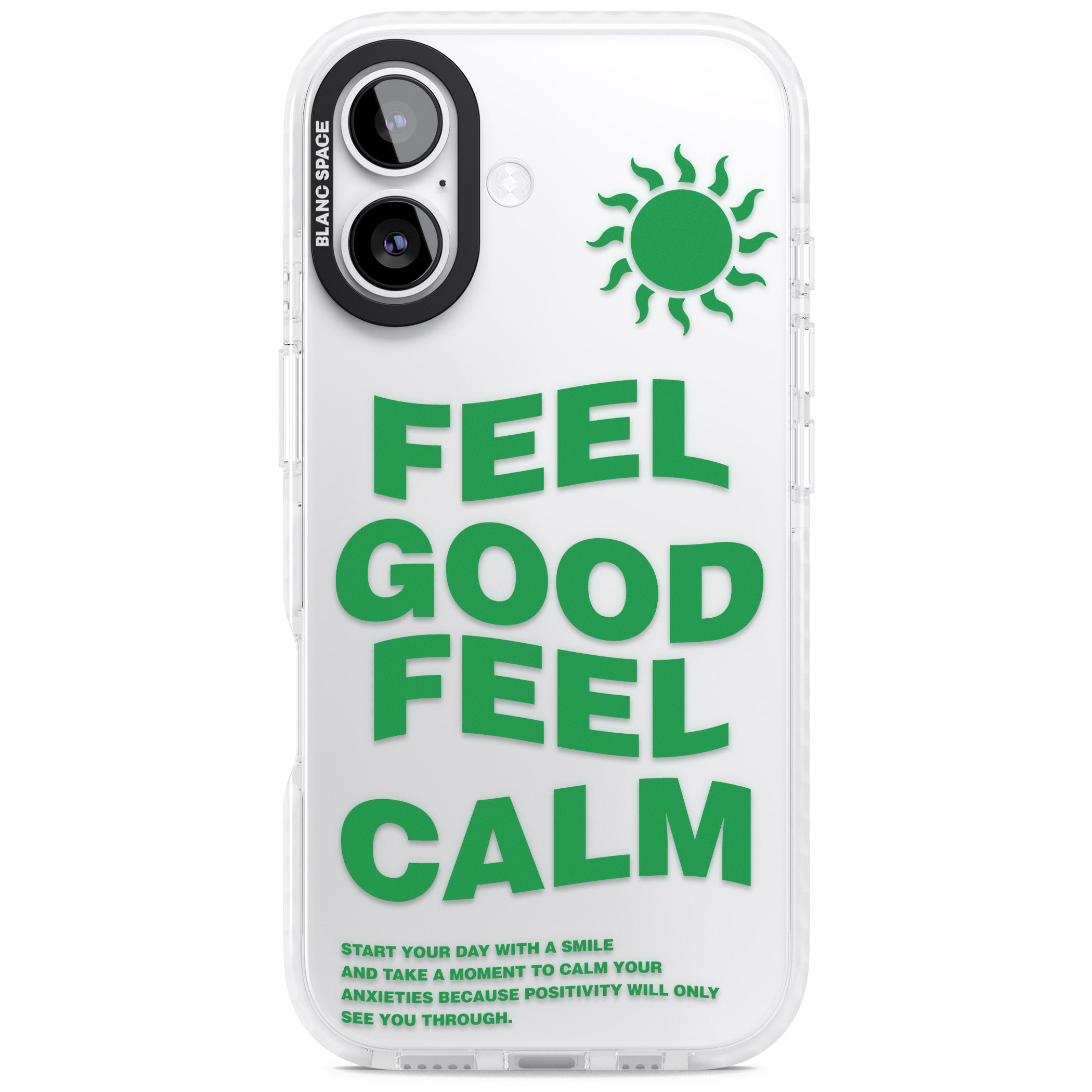 Feel Good Feel Calm (Green) iPhone 17 Impact Clear Phone Case