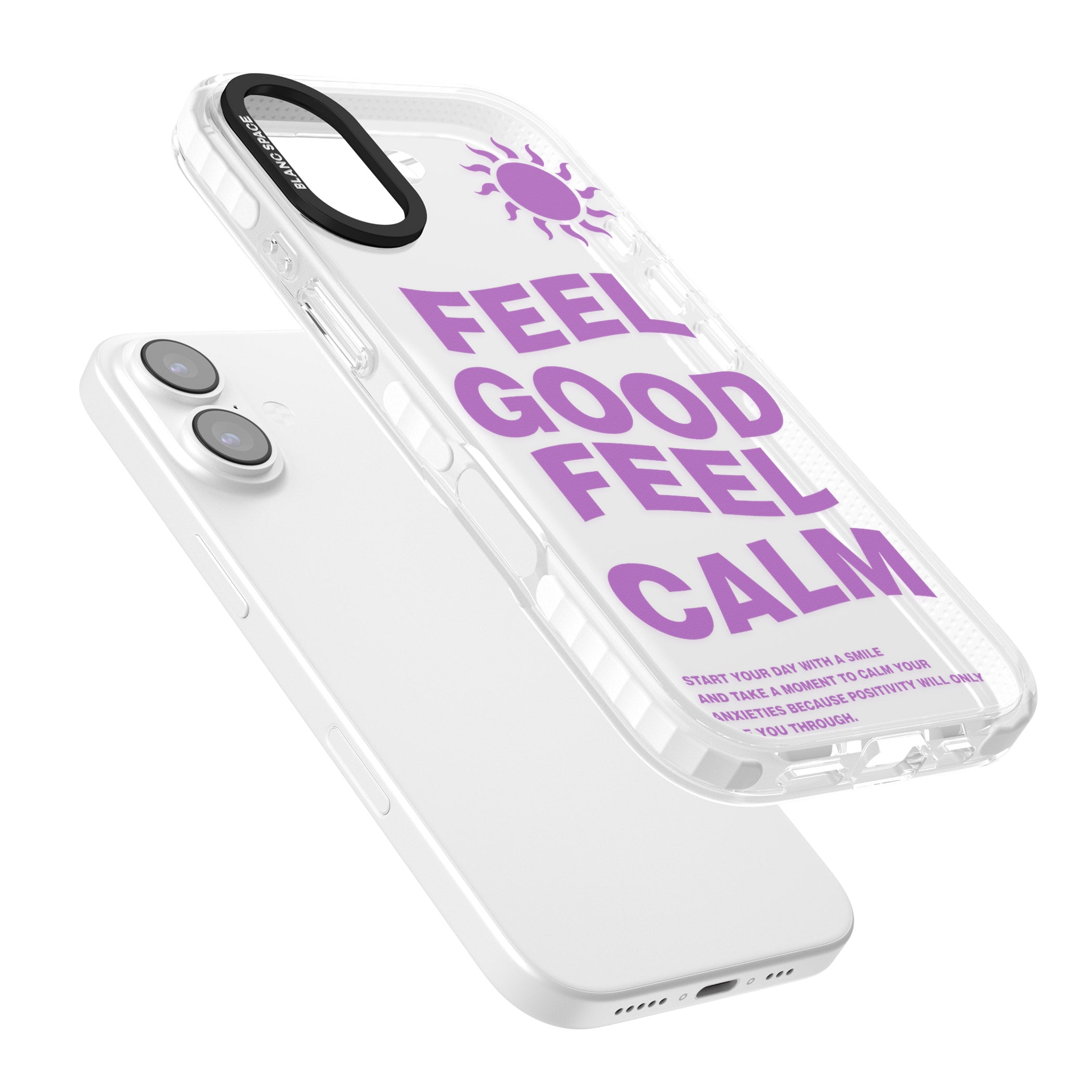 Feel Good Feel Calm (Purple) iPhone 17 Impact Clear Phone Case Colours