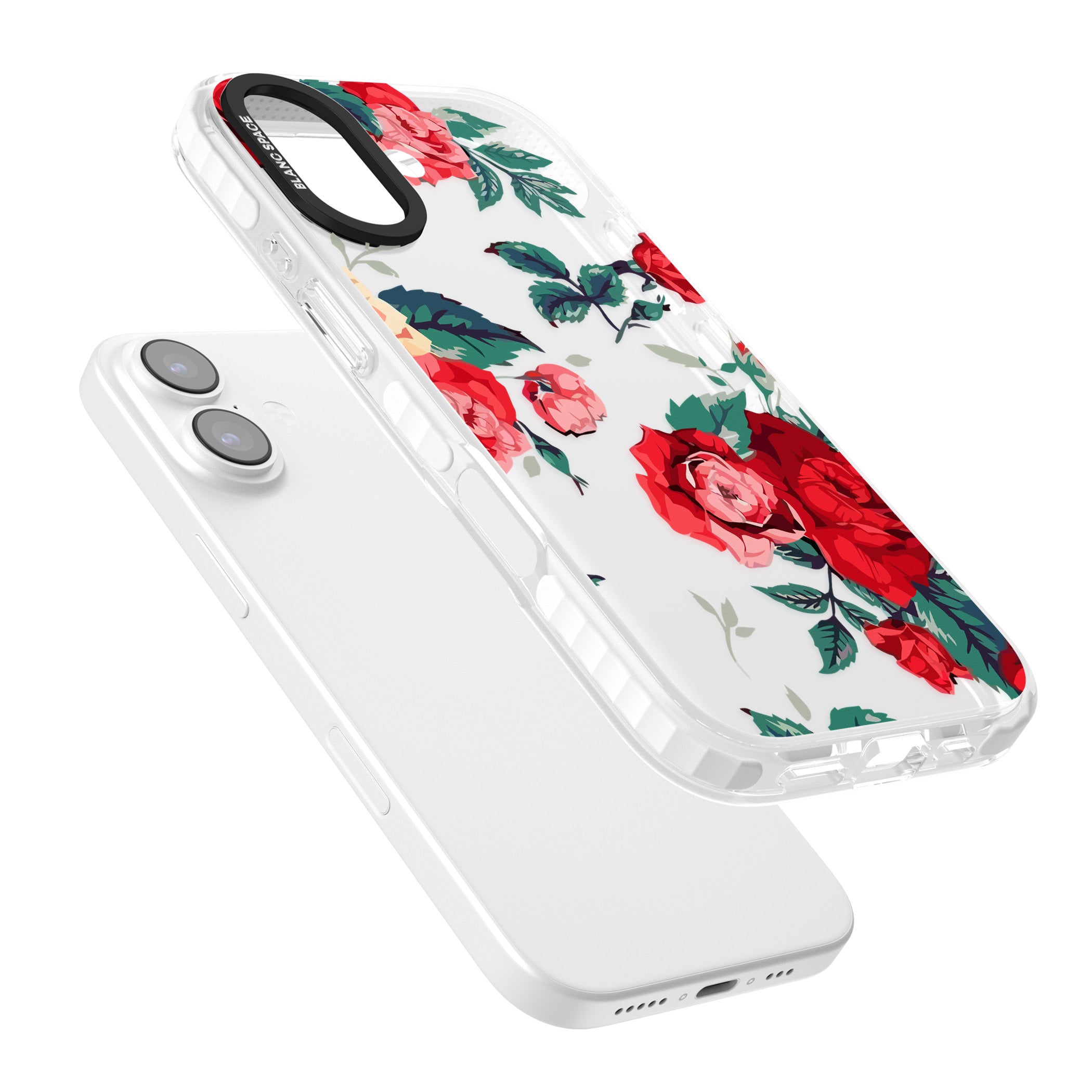 Rose Pattern iPhone 17 Impact Clear Phone Case Colours