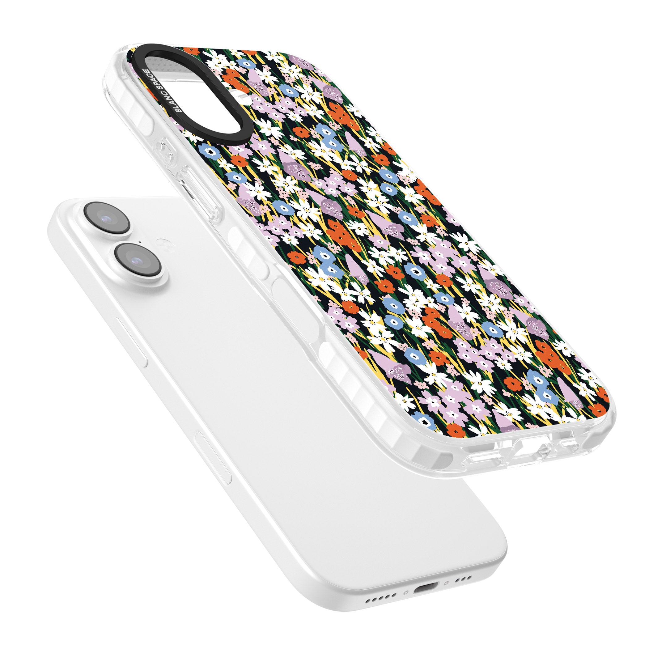 Energetic Floral Mix iPhone 17 Impact Clear Phone Case Colours