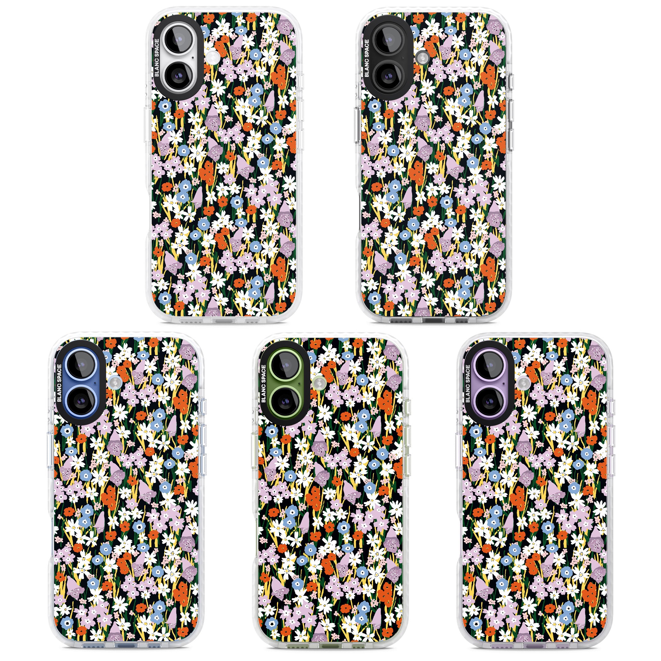 Energetic Floral Mix iPhone 17 Impact Clear Phone Case APT Impact Protection