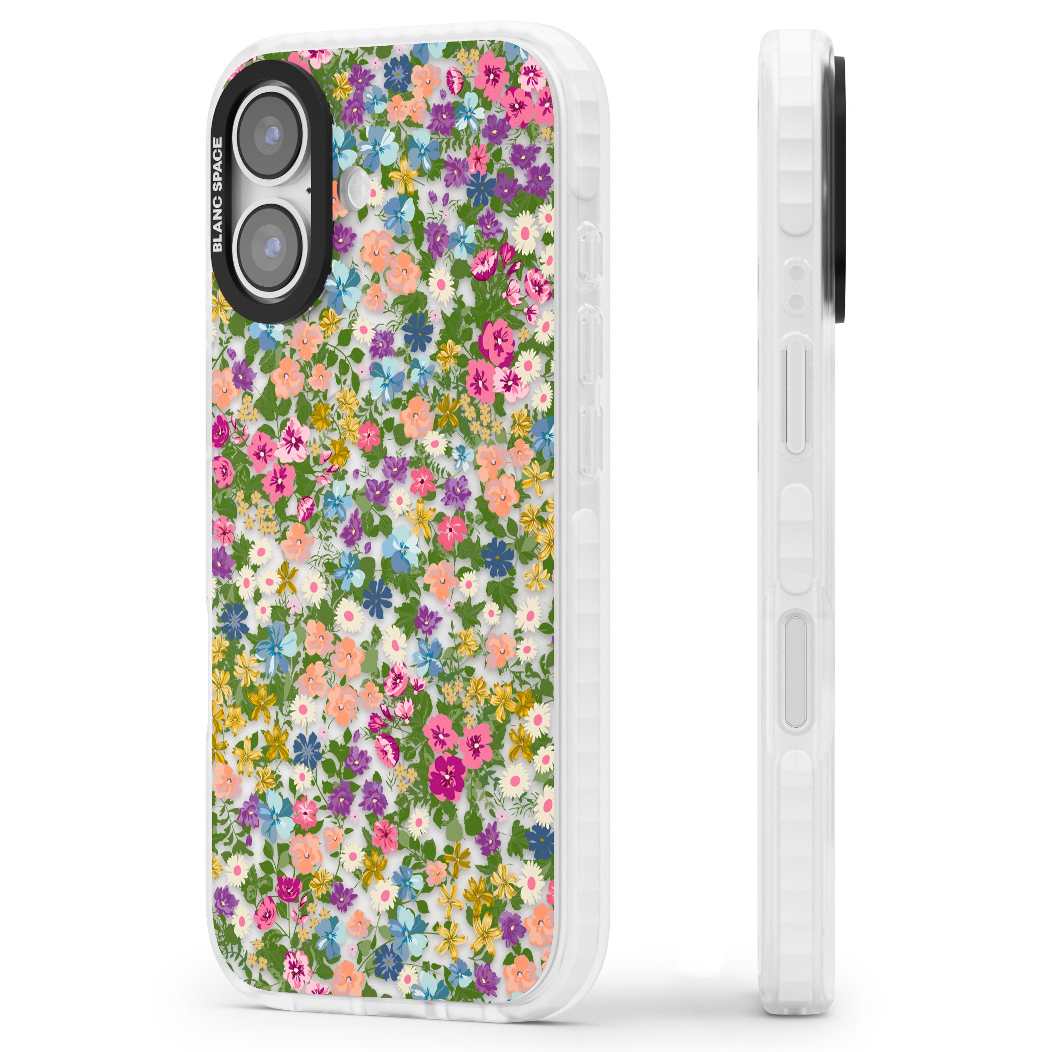 Tuscan Meadow iPhone 17 Impact Clear Phone Case Side Profile