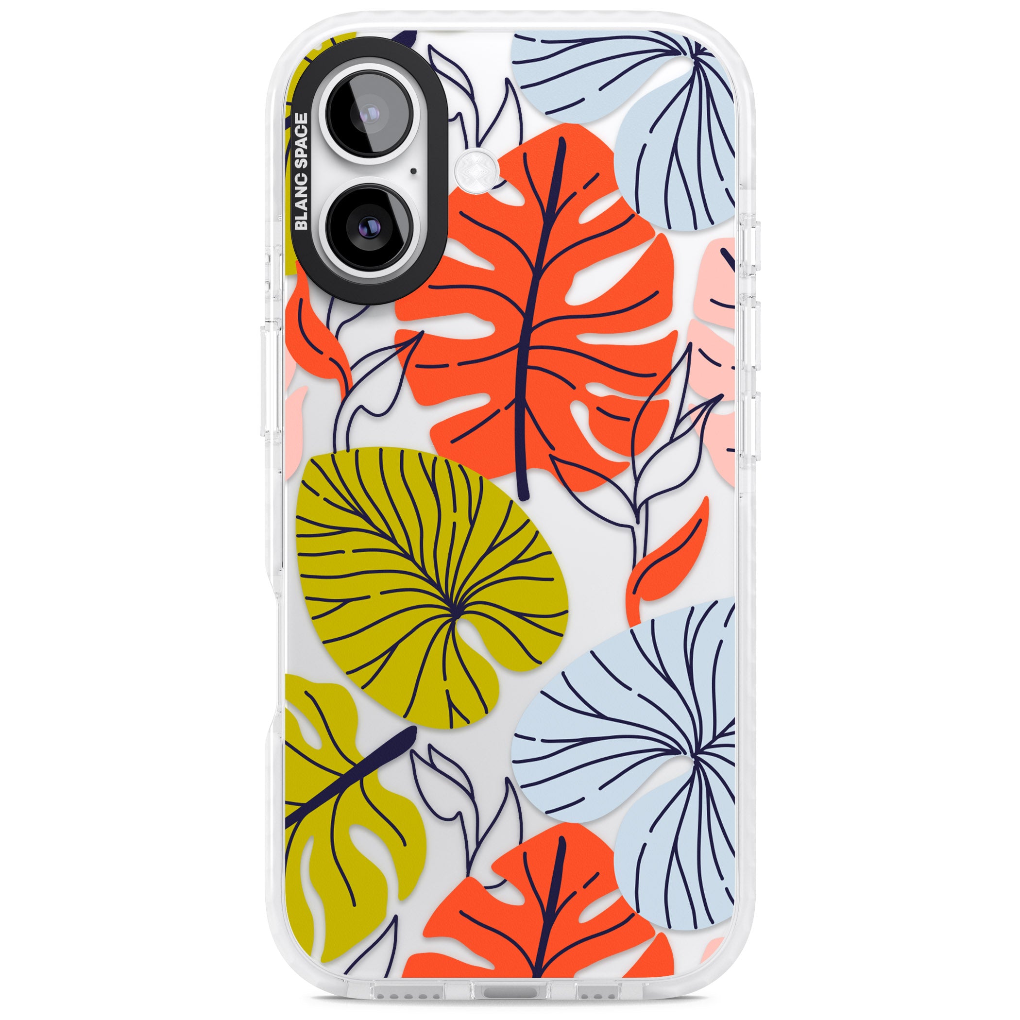 Retro Leaves iPhone 17 Impact Clear Phone Case