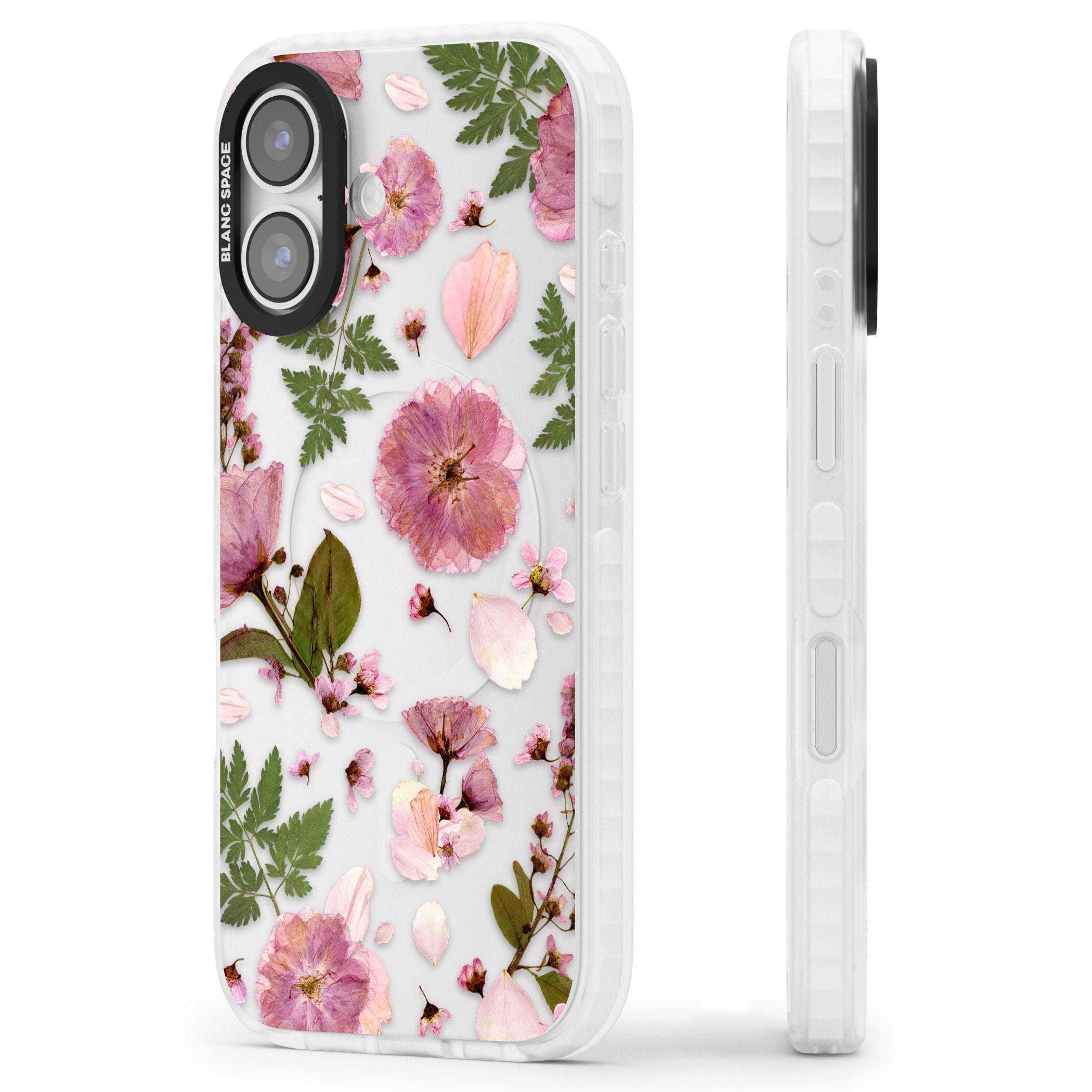 Blossom Bouquet iPhone 17 Impact Clear Phone Case Side Profile