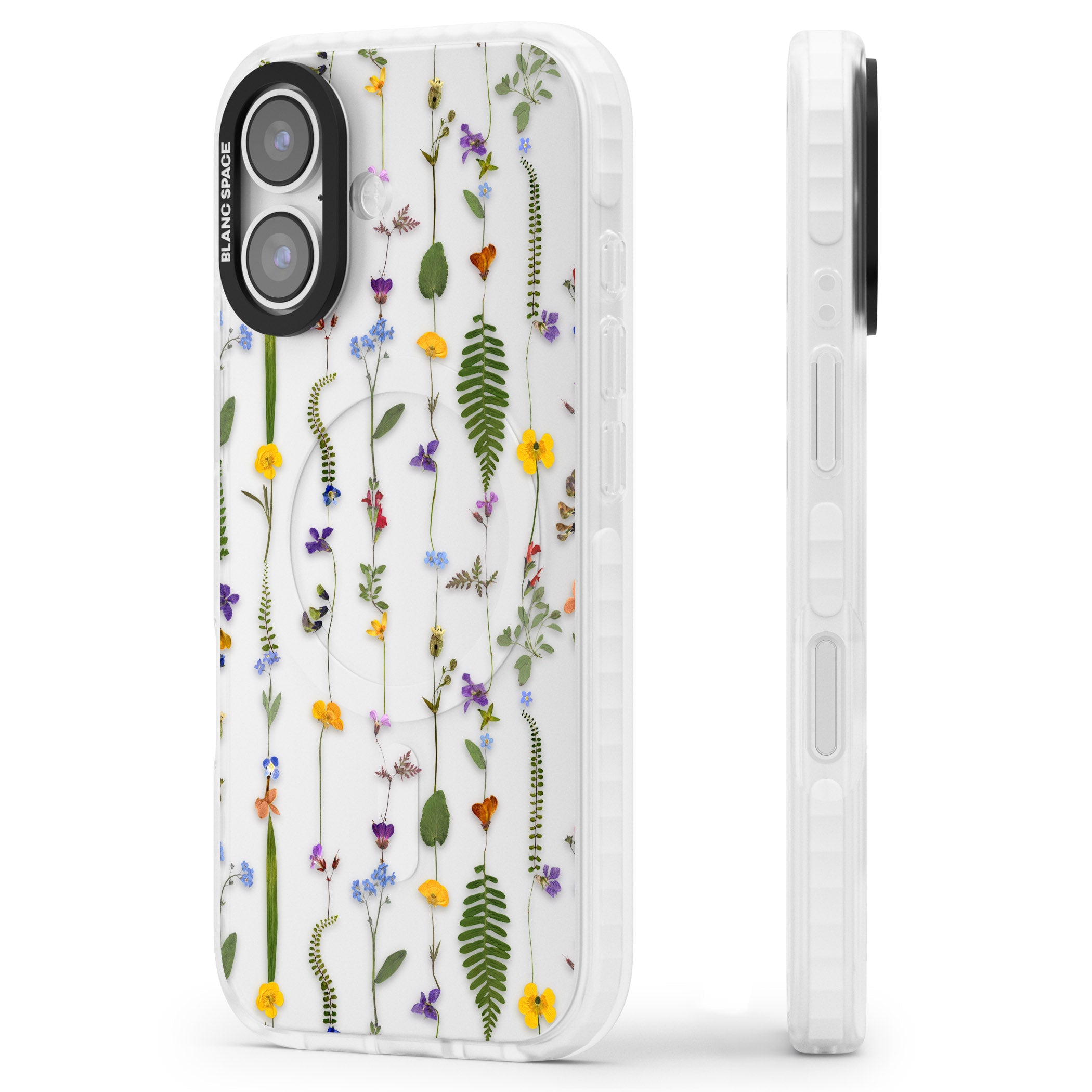 Wildflower Chain iPhone 17 Impact Clear Phone Case Side Profile