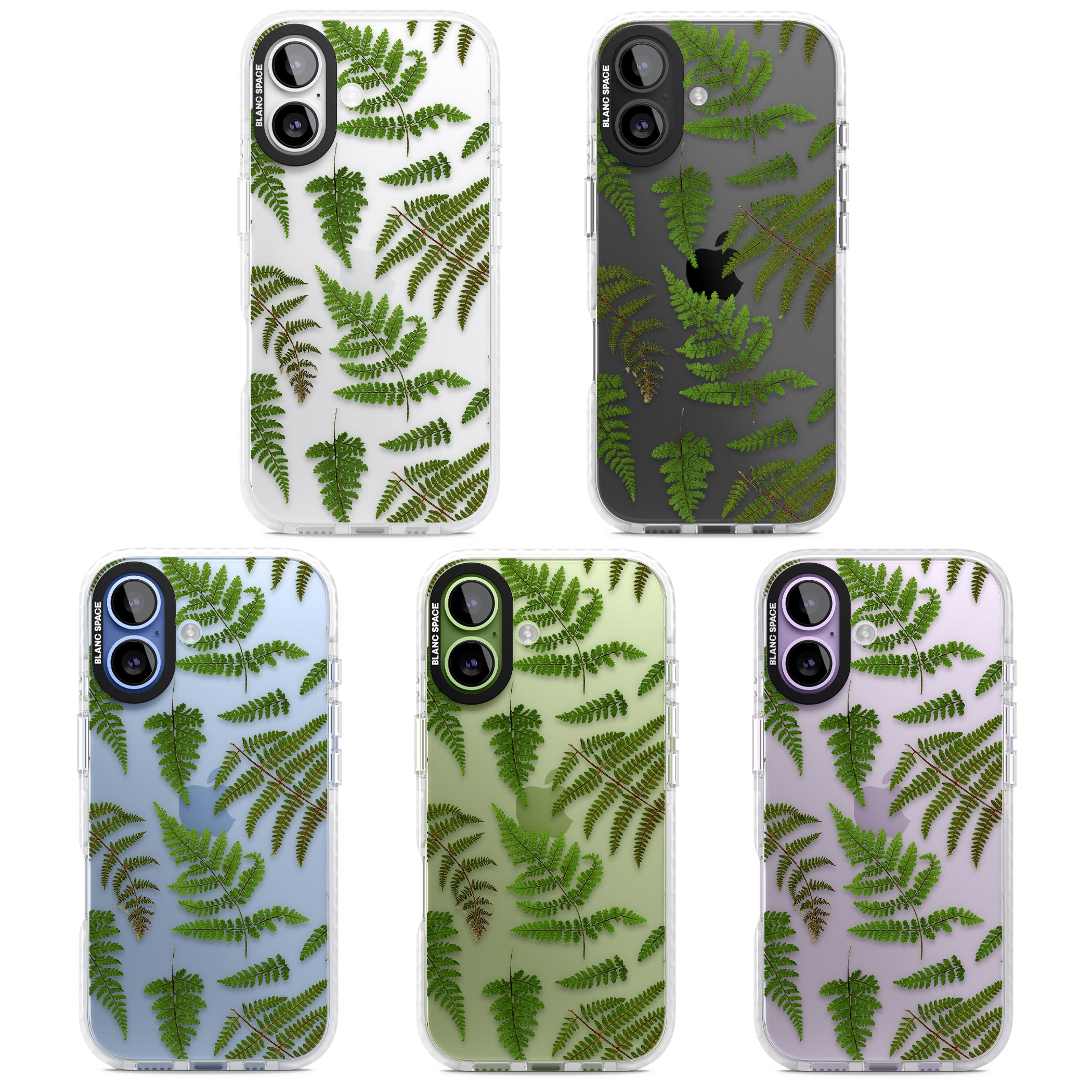 Leafy Ferns iPhone 17 Impact Clear Phone Case APT Impact Protection