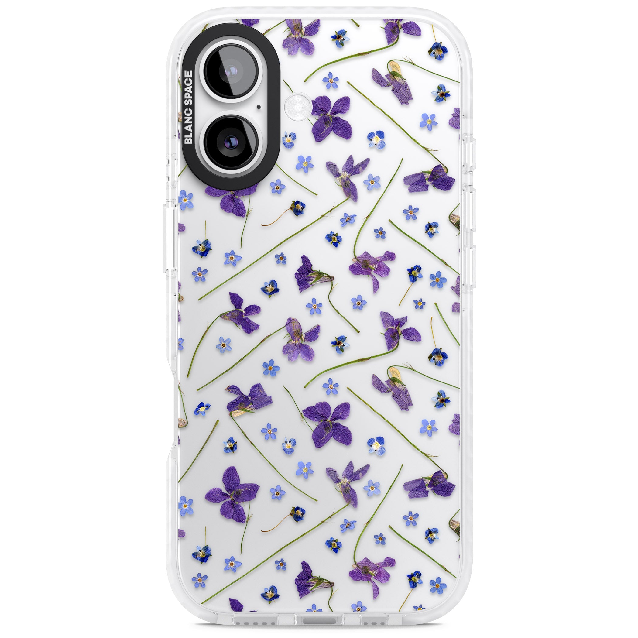 Pressed Violet Flower iPhone 17 Impact Clear Phone Case